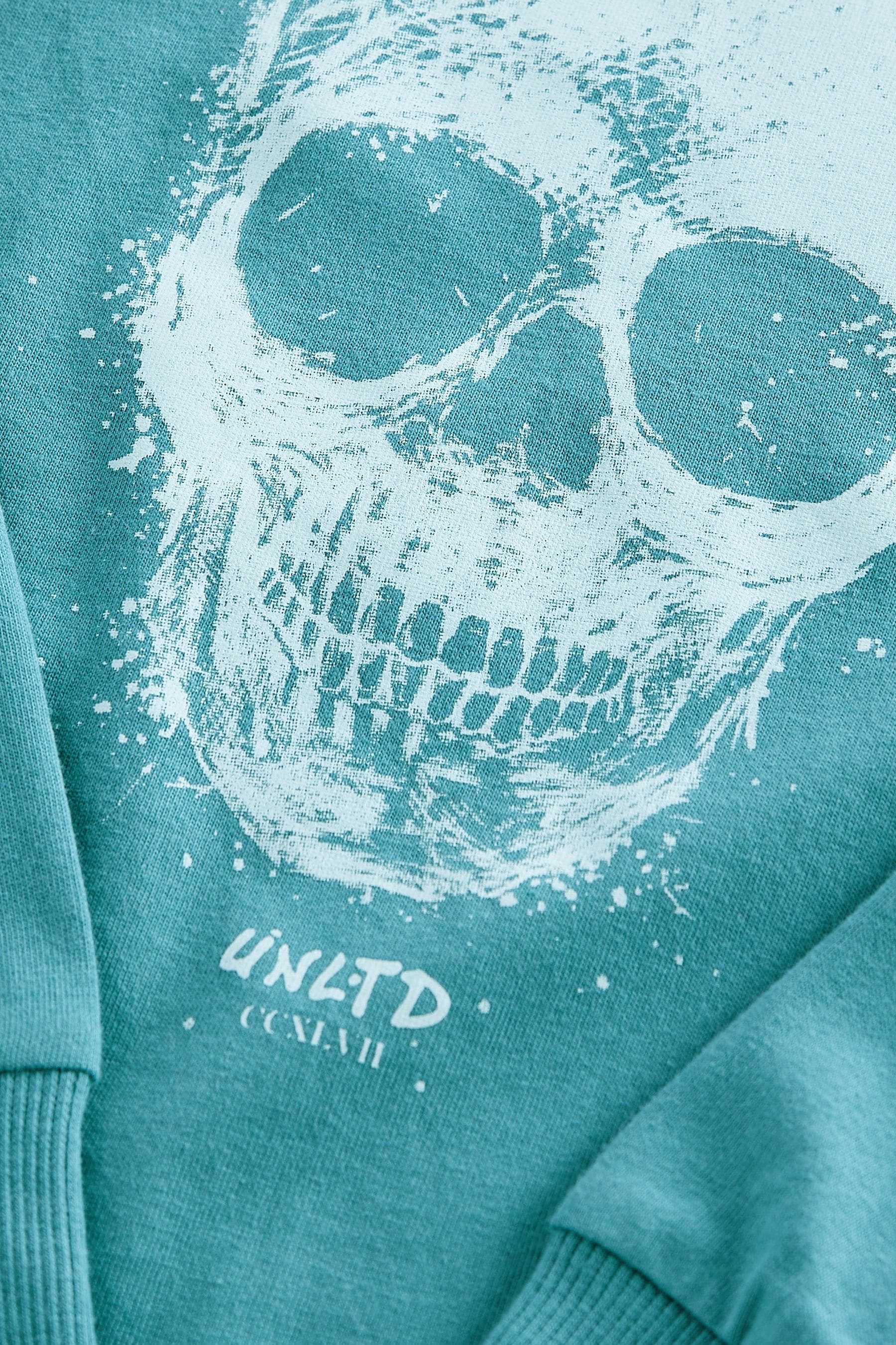 Blue Skull Long Sleeve Graphic T-Shirt (3-16yrs)