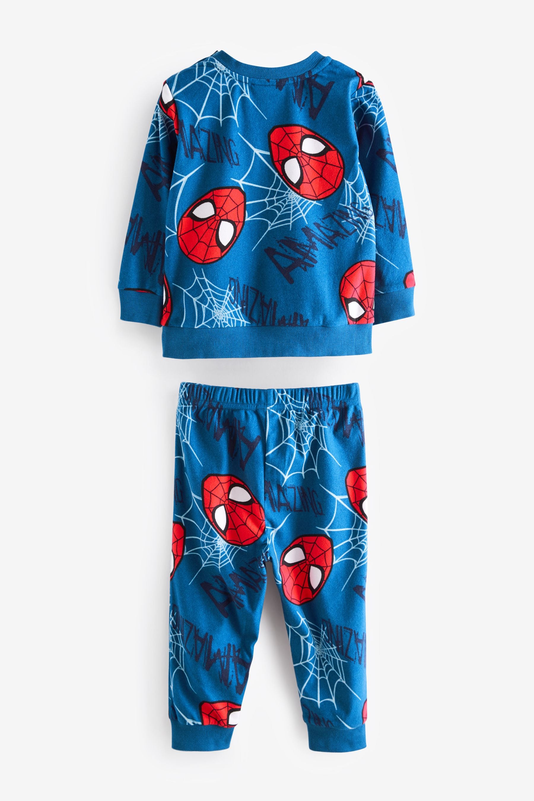 Blue Spider-Man Soft Touch Fleece Pyjamas (12mths-10yrs)