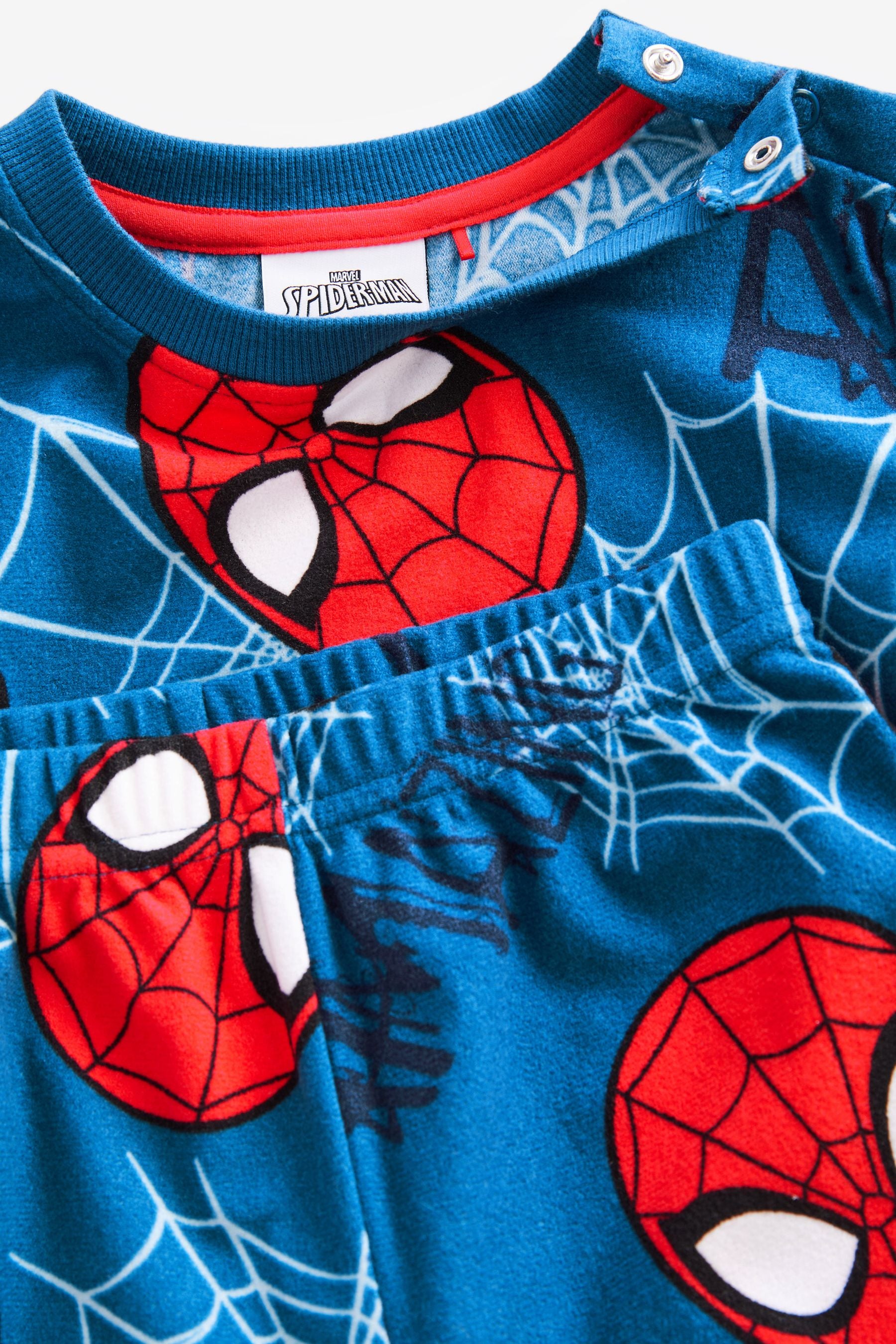 Blue Spider-Man Soft Touch Fleece Pyjamas (12mths-10yrs)