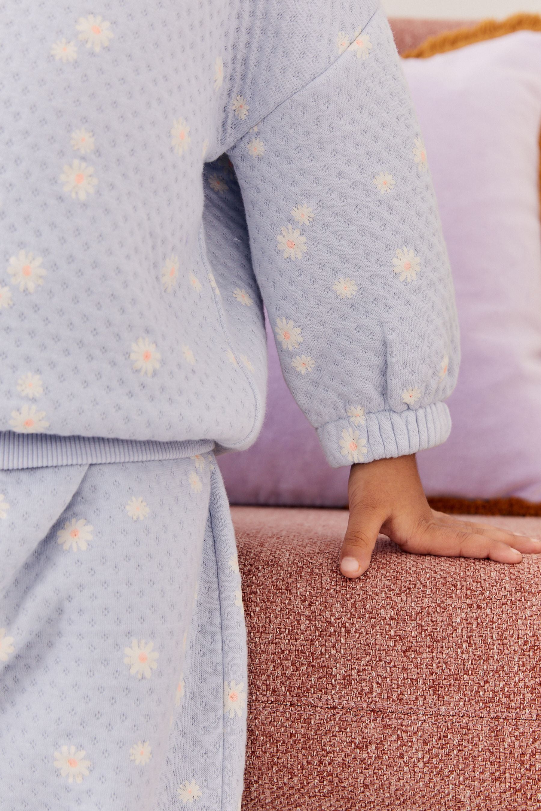 Blue Floral Quilted Pyjamas (9mths-16yrs)