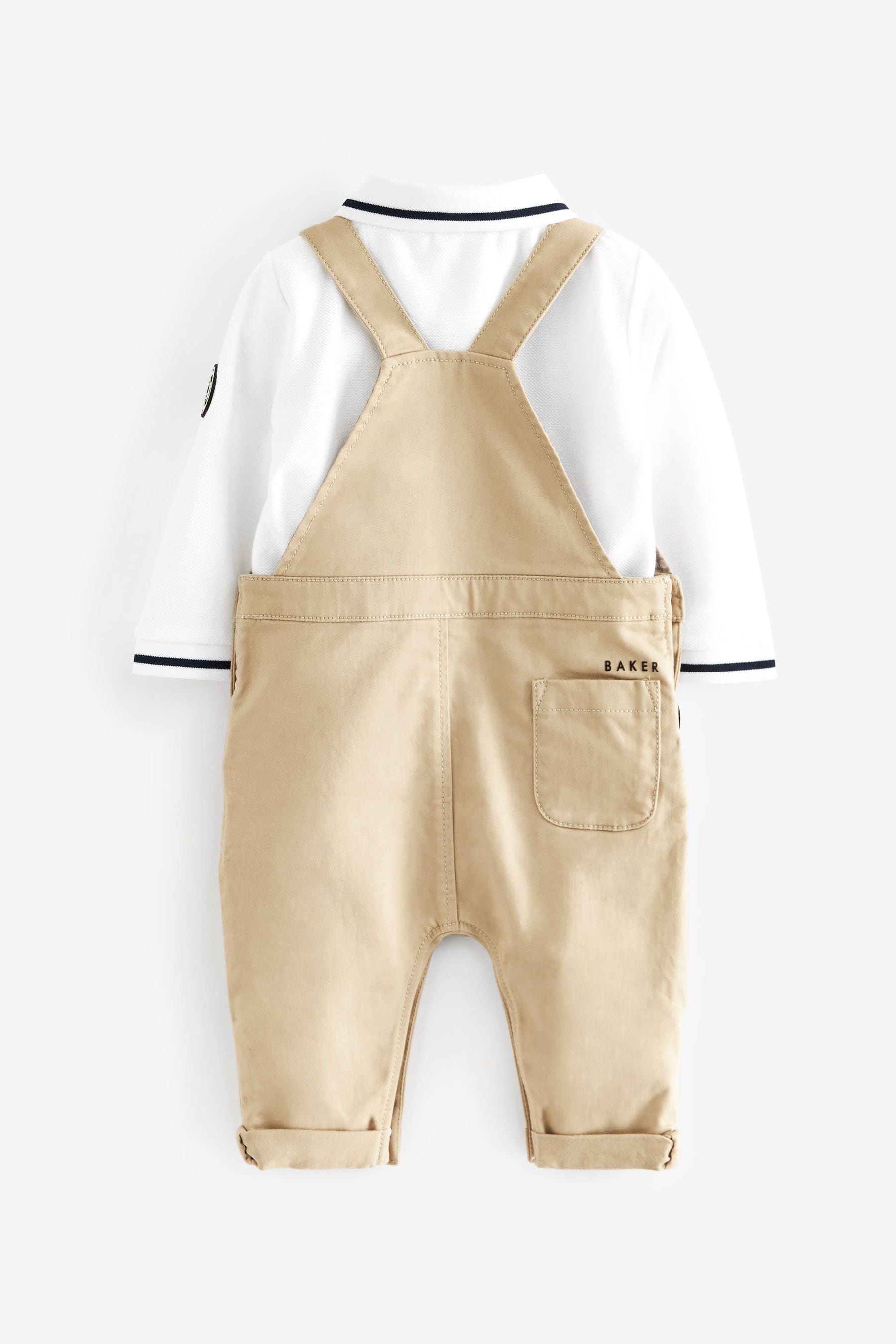 Stone Baker by Ted Baker Long Sleeve Polo and Dungaree Set