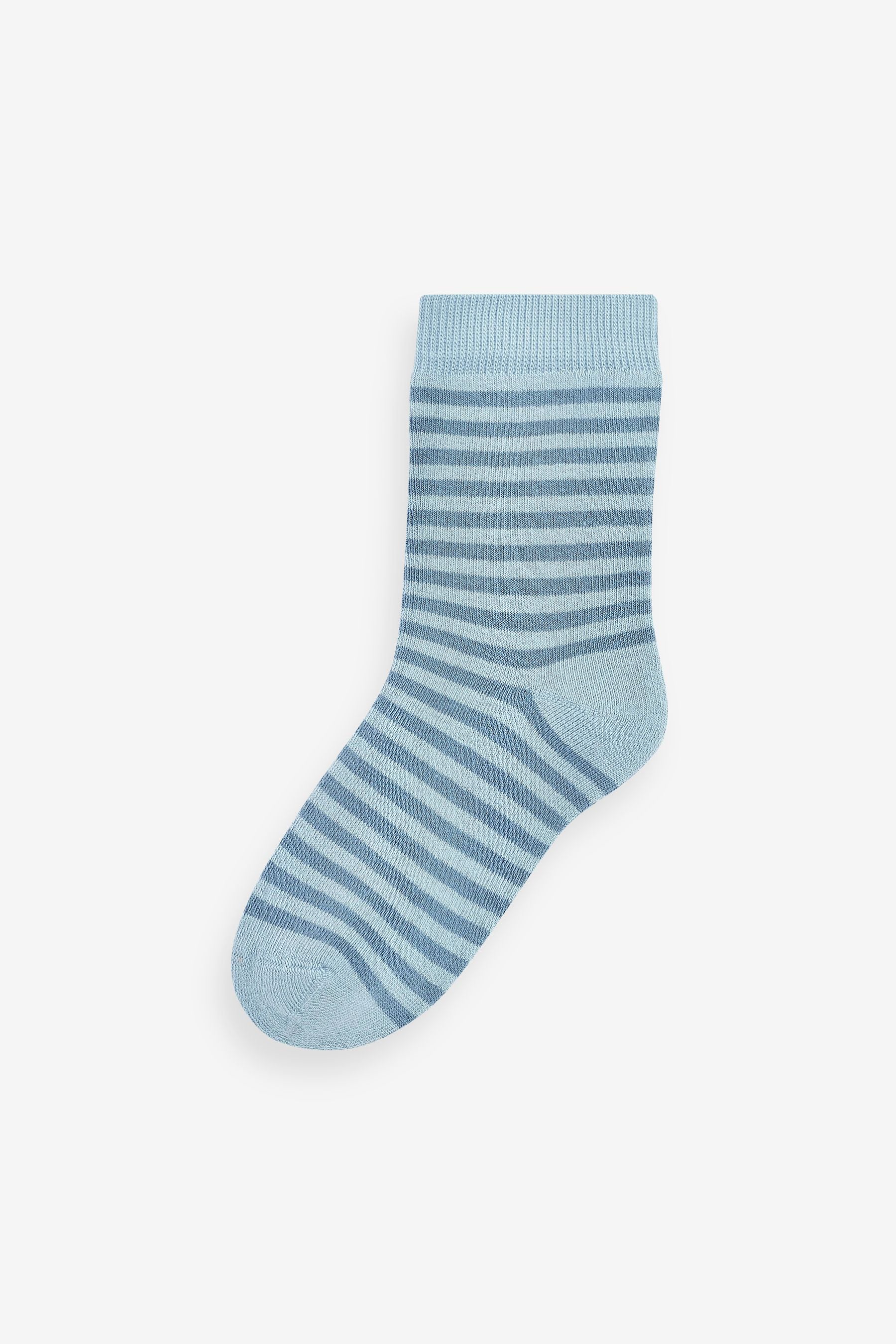 Bear Stripe Cotton Rich Socks 5 Pack