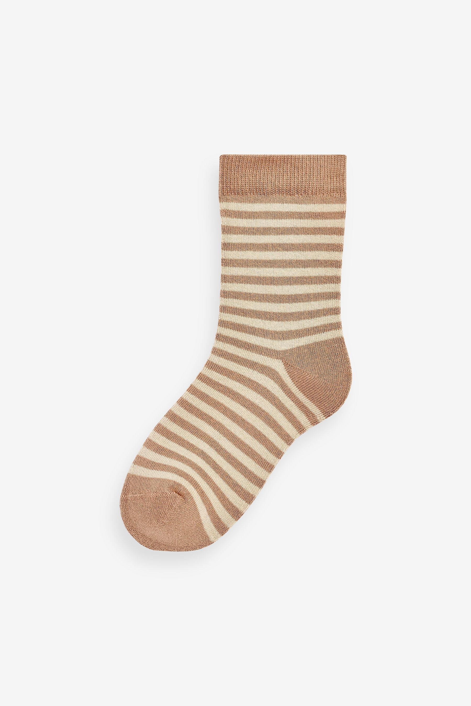 Bear Stripe Cotton Rich Socks 5 Pack