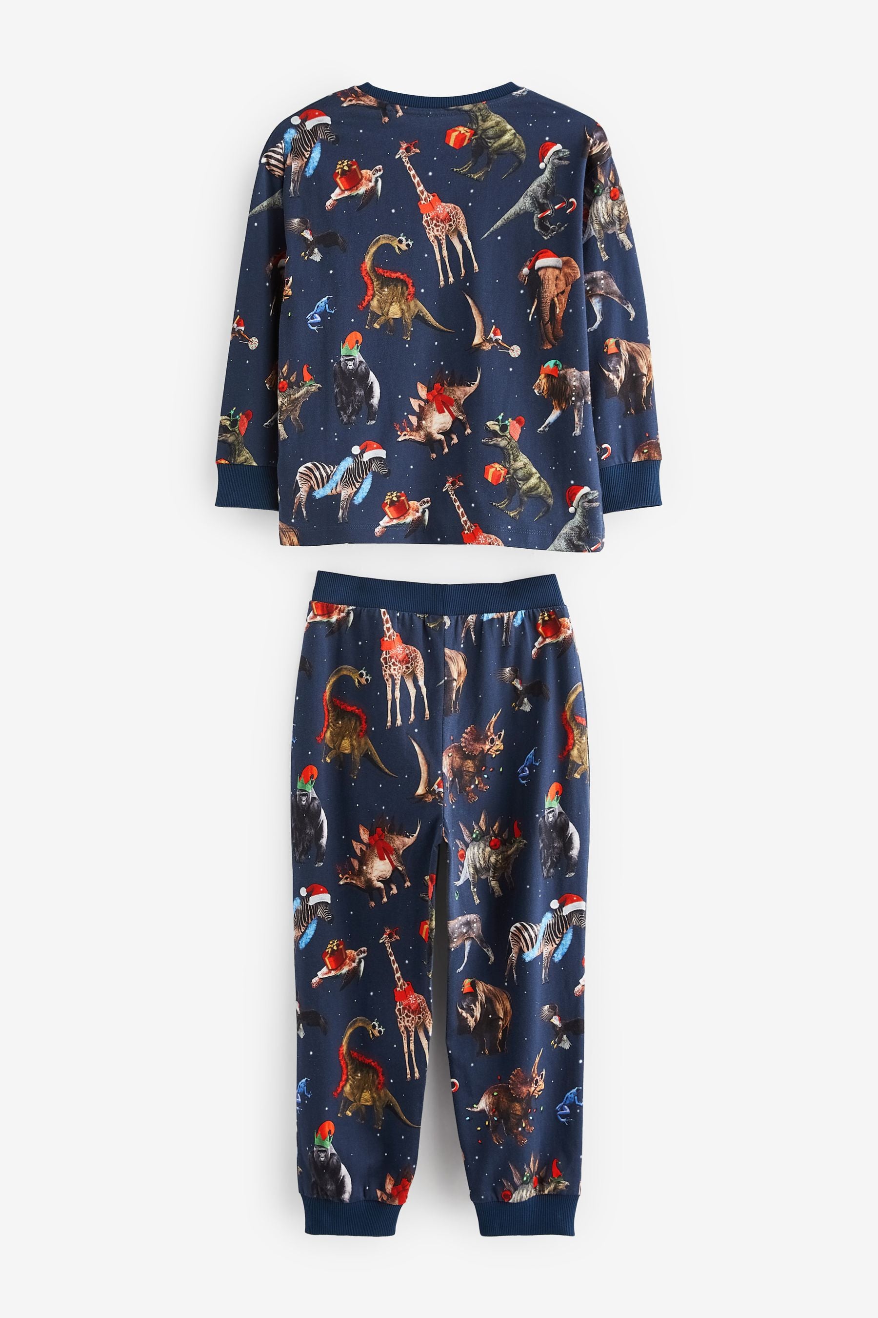 Navy Safari Christmas Pyjamas (3-16yrs)