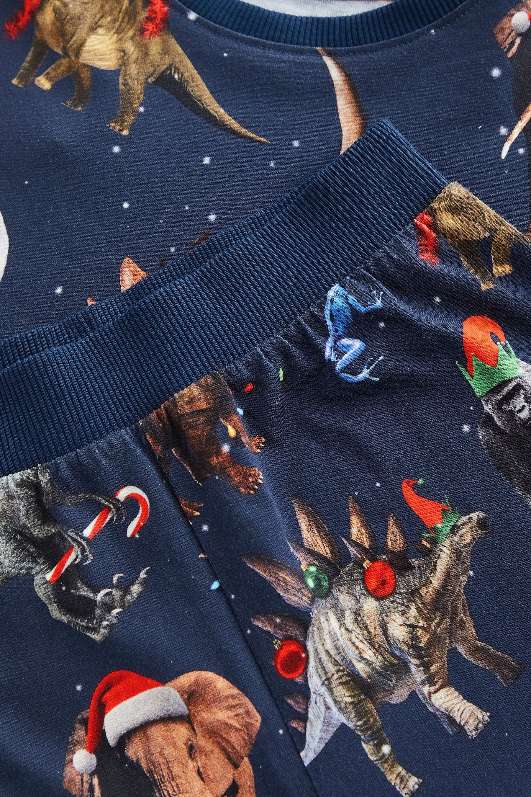 Navy Safari Christmas Pyjamas (3-16yrs)