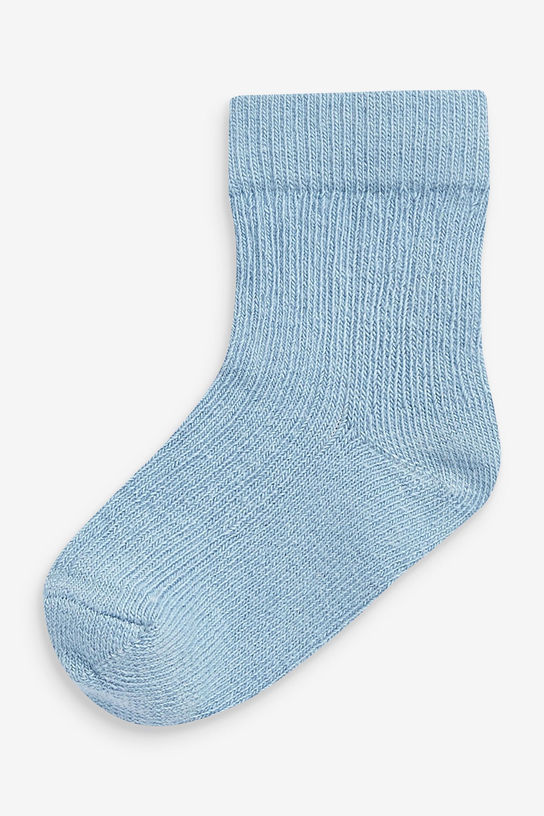 Blue 7 Pack Baby Socks (0mths-2yrs)