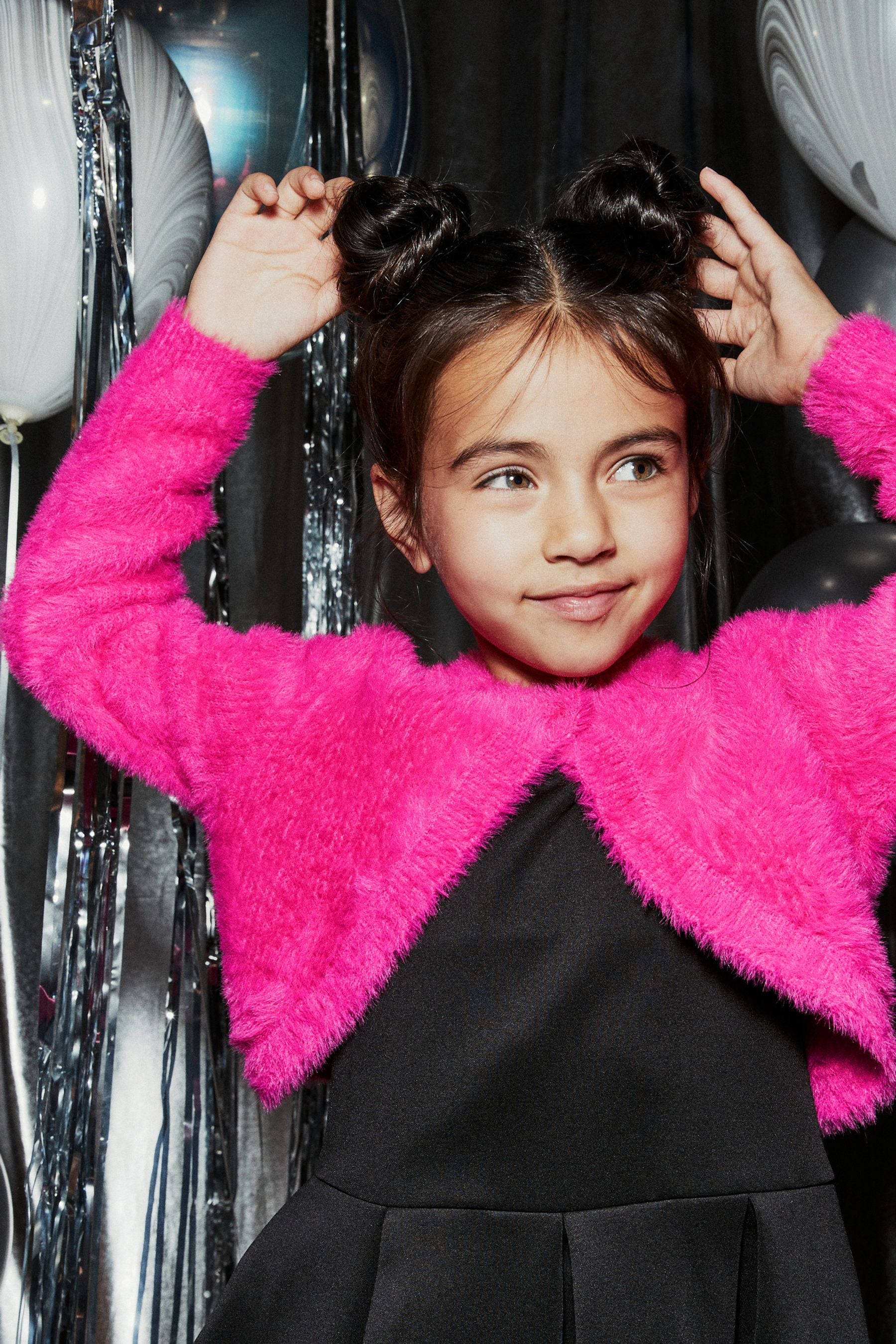 Bright Pink Fluffy Shrug Cardigan (12mths-16yrs)