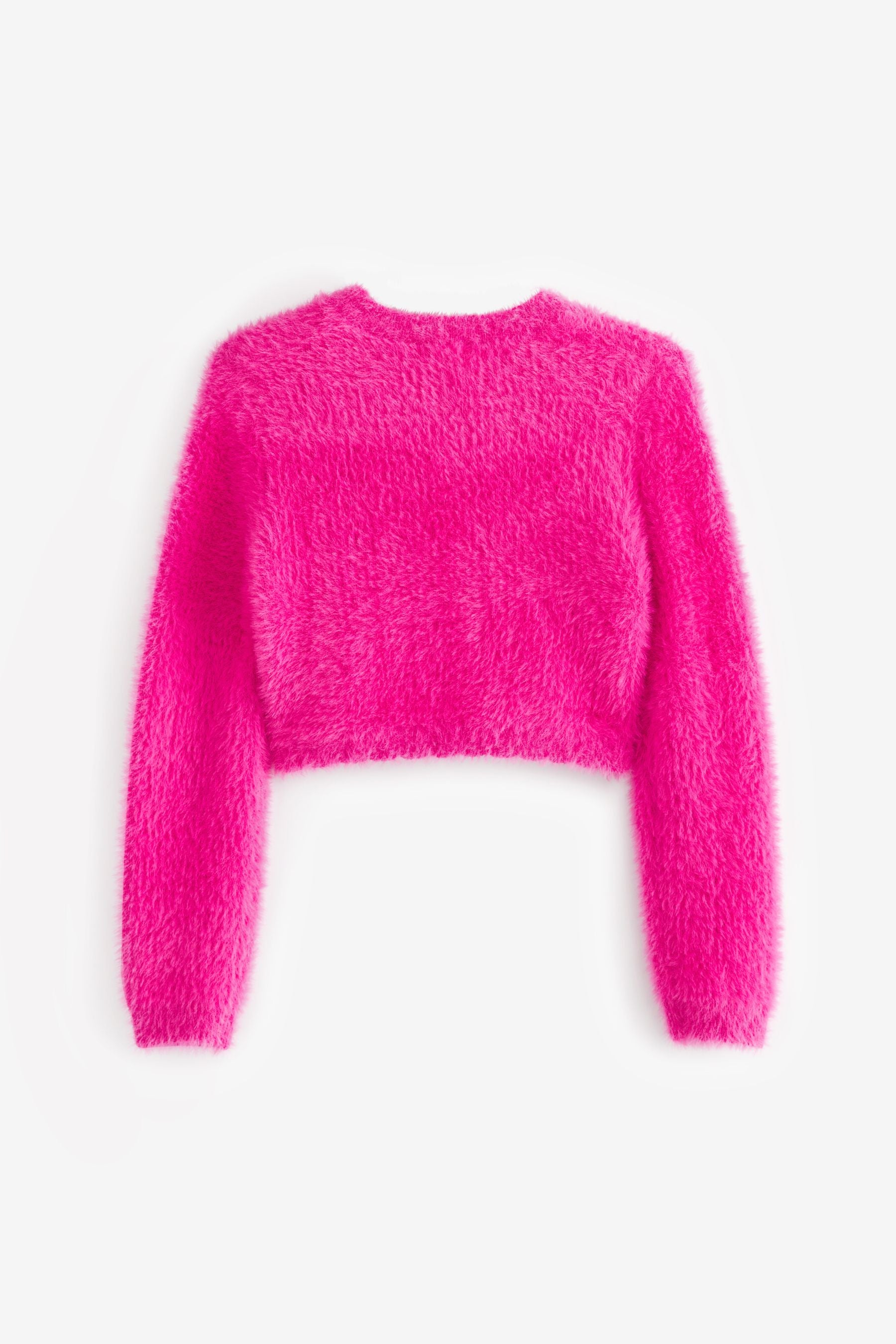 Bright Pink Fluffy Shrug Cardigan (12mths-16yrs)