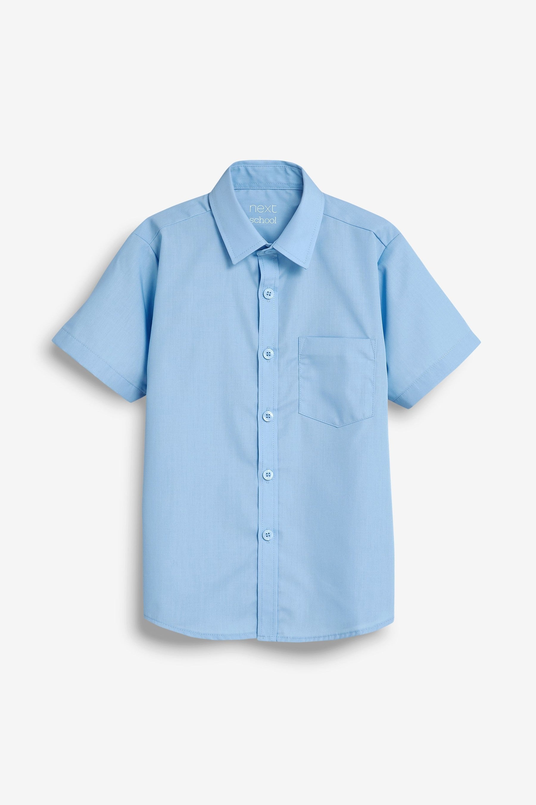 Blue 2 Pack Short Sleeve School Shirts (3-17yrs)