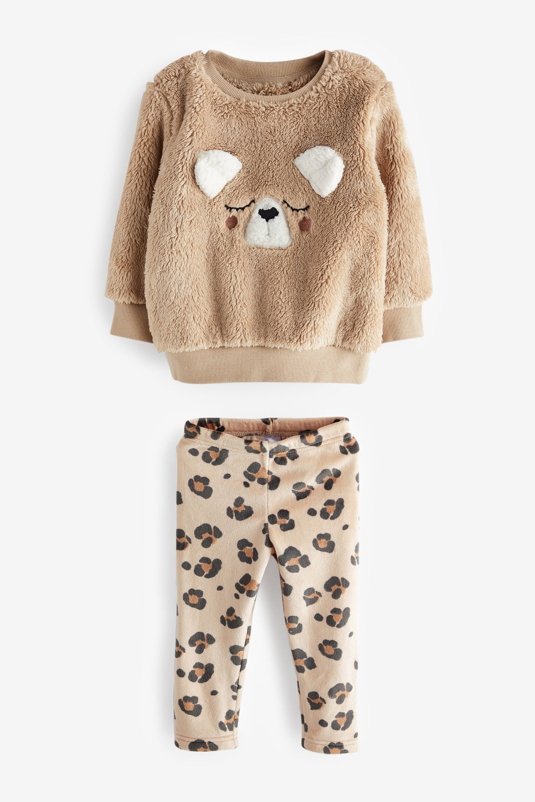 Brown Bear Cosy Fleece Pyjamas (9mths-10yrs)