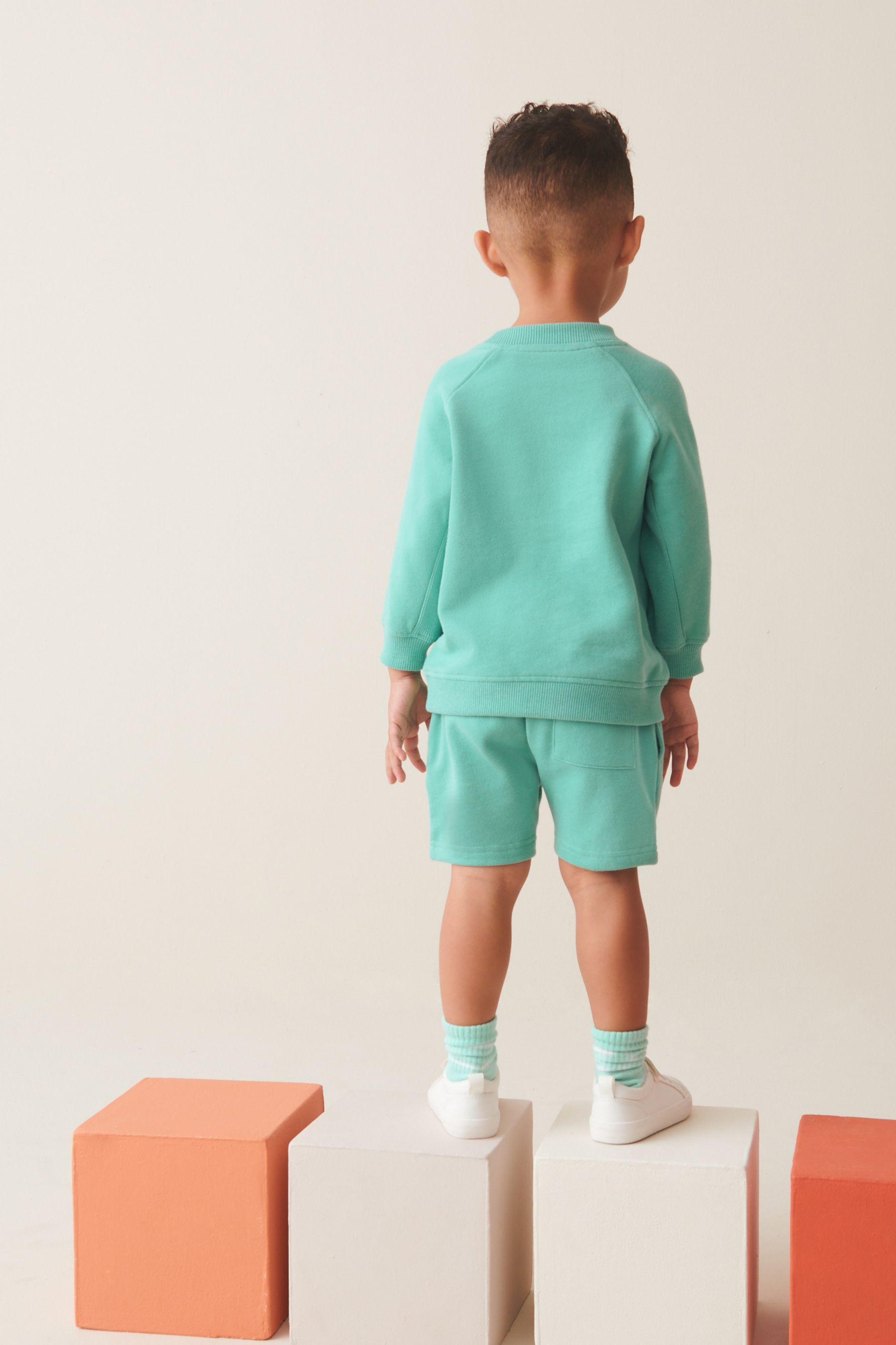 Mint Green Oversized Sweatshirt and Shorts Set (3mths-7yrs)