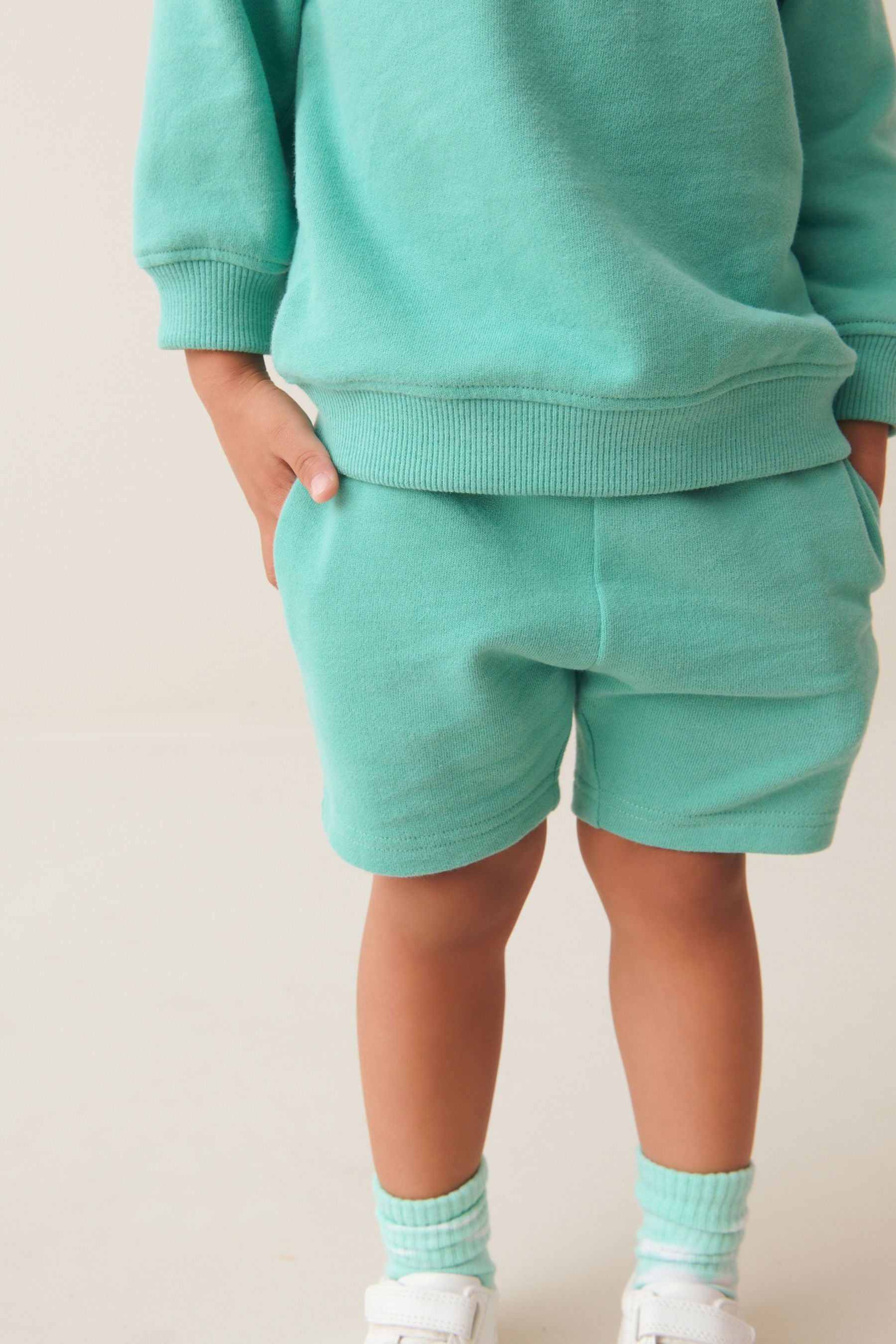 Mint Green Oversized Sweatshirt and Shorts Set (3mths-7yrs)