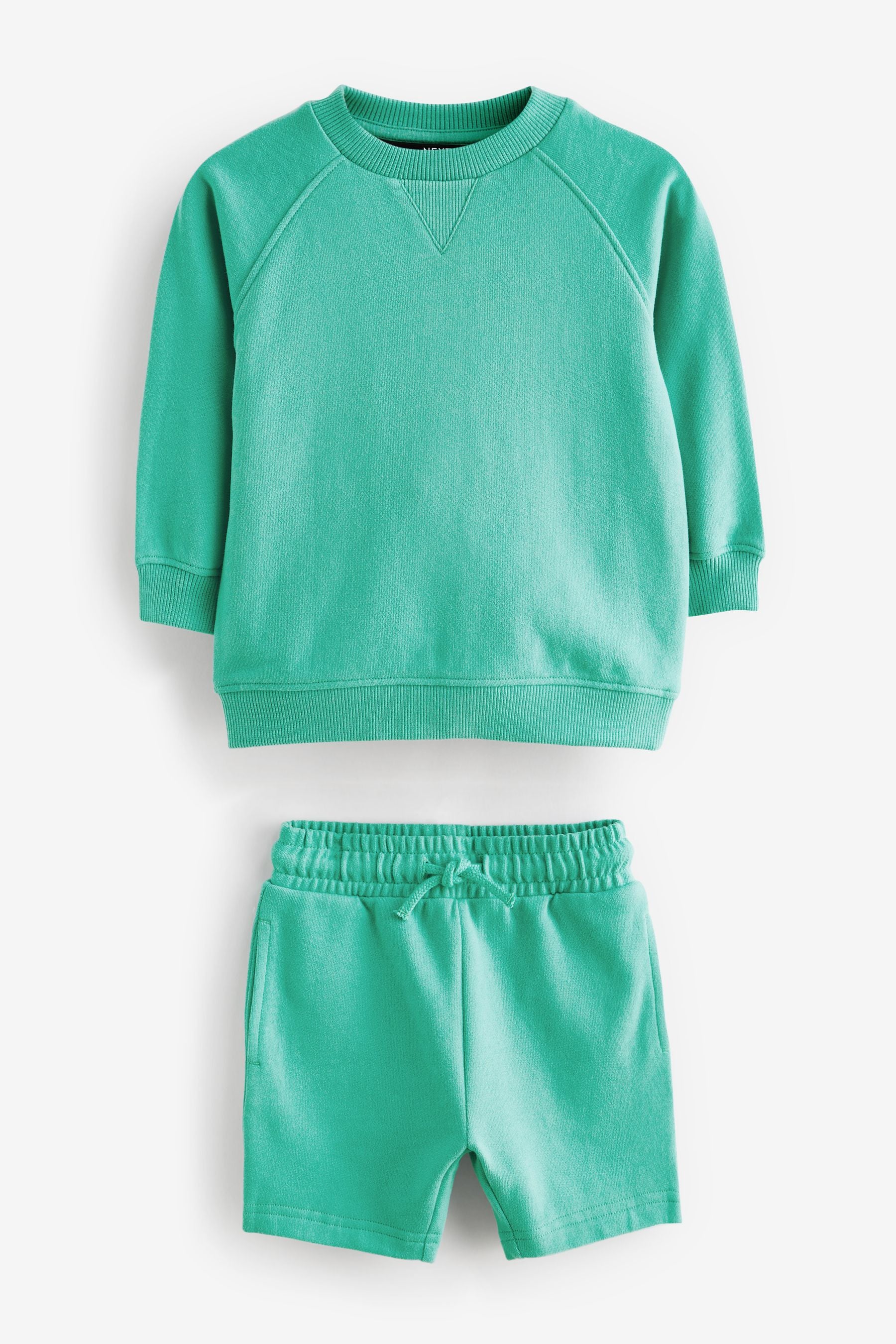 Mint Green Oversized Sweatshirt and Shorts Set (3mths-7yrs)