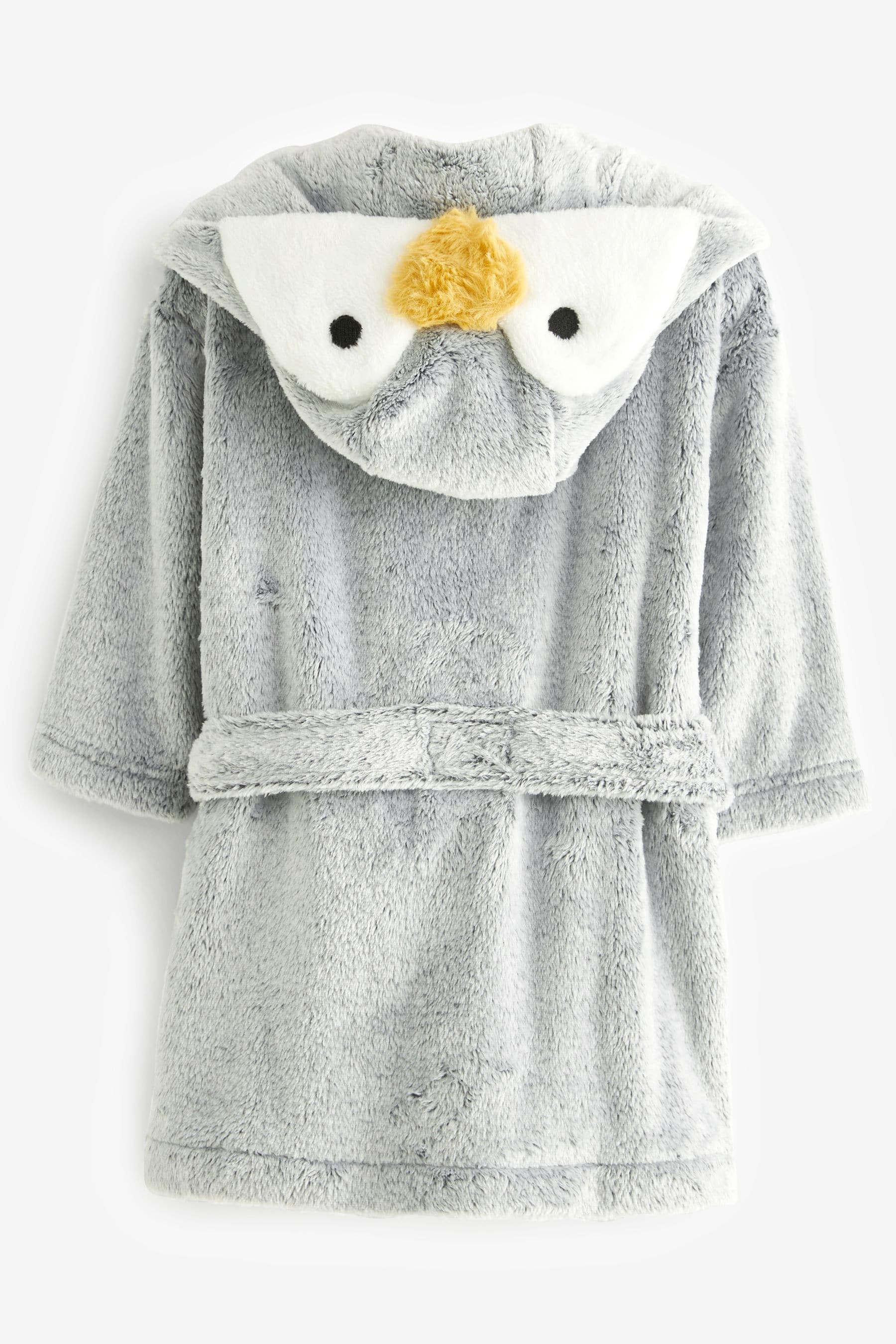 Grey Penguin Fleece Dressing Gown (9mths-8yrs)