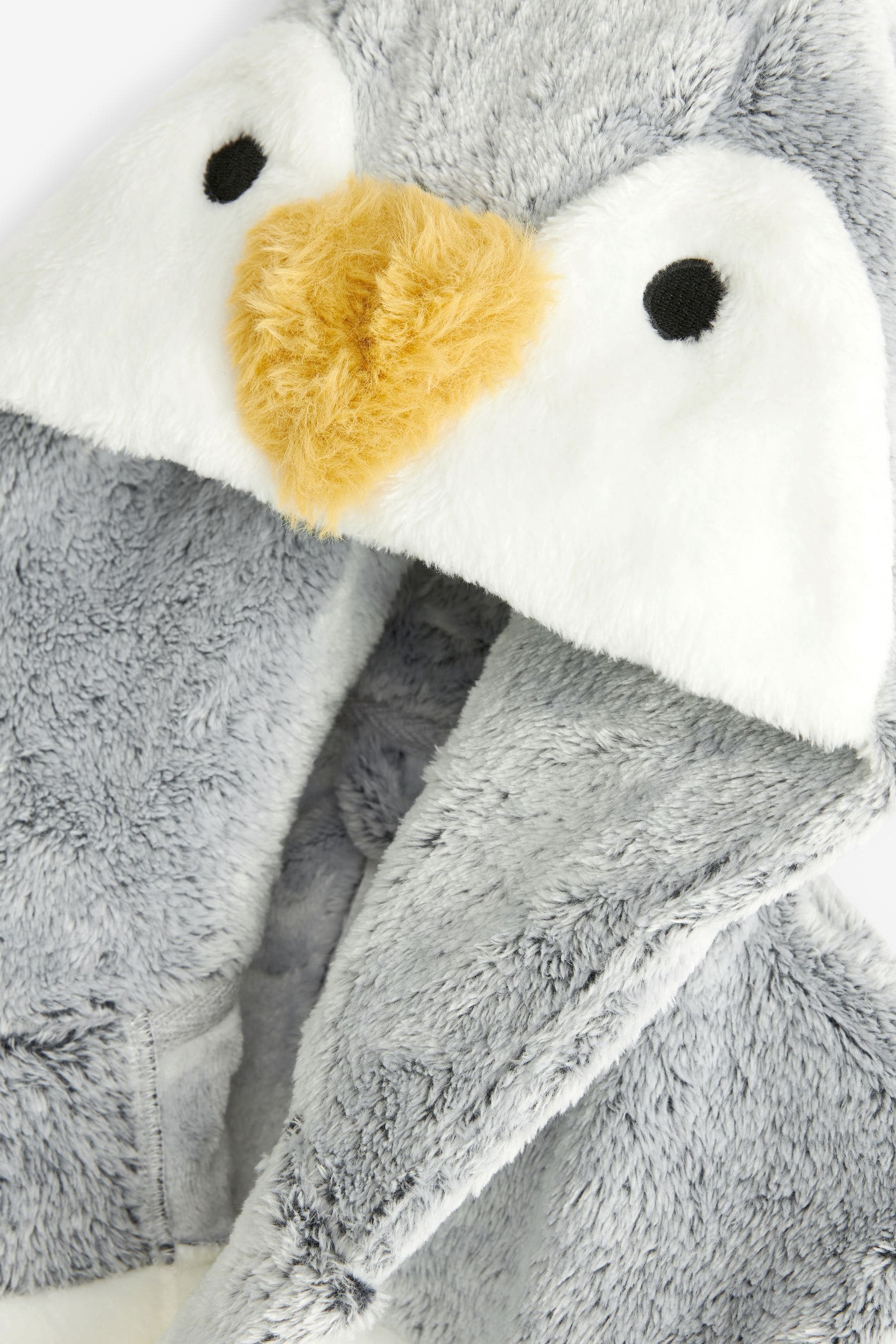 Grey Penguin Fleece Dressing Gown (9mths-8yrs)