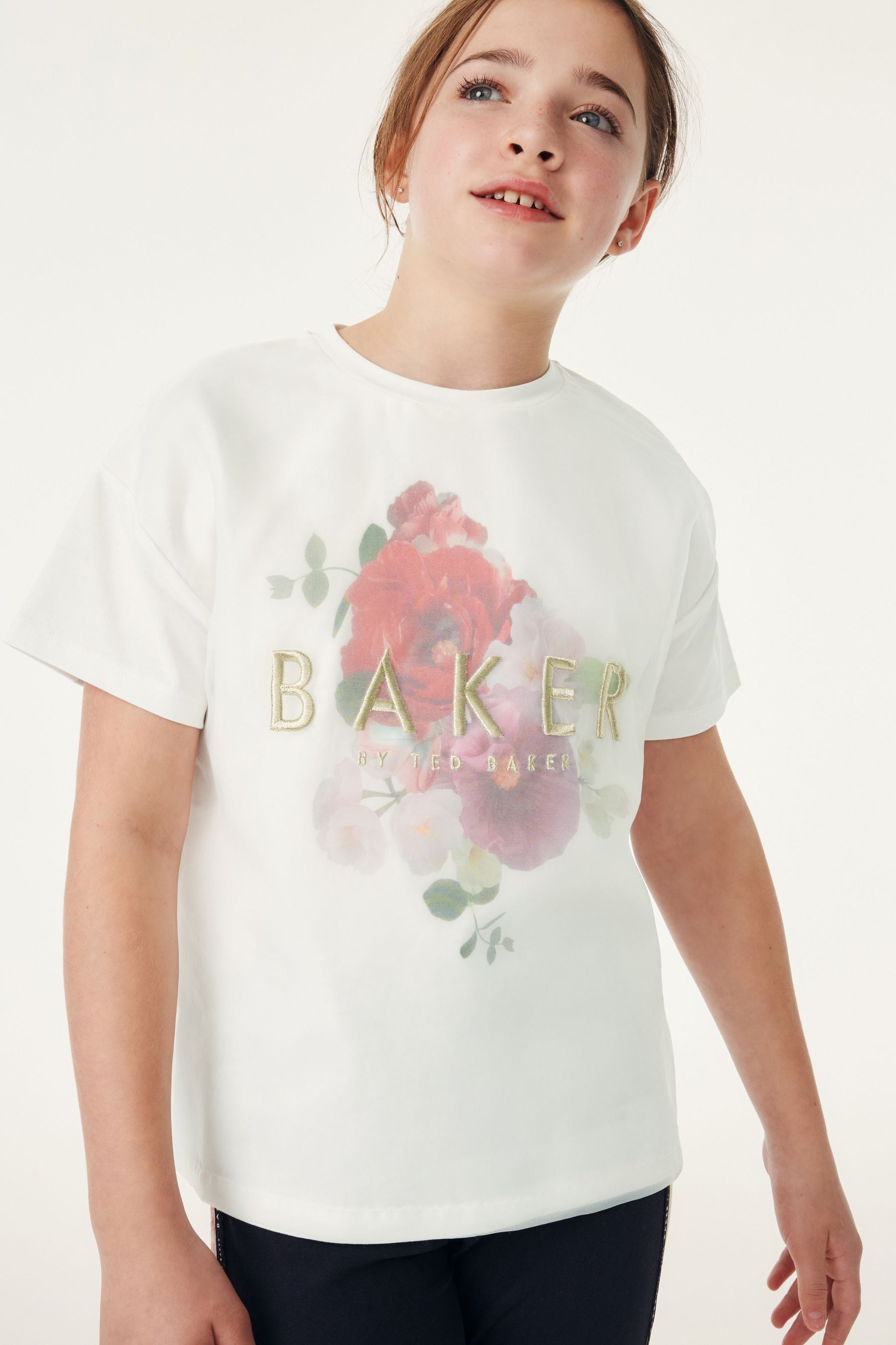 Baker by Ted Baker Navy Organza T-Shirt and Panel Leggings Set