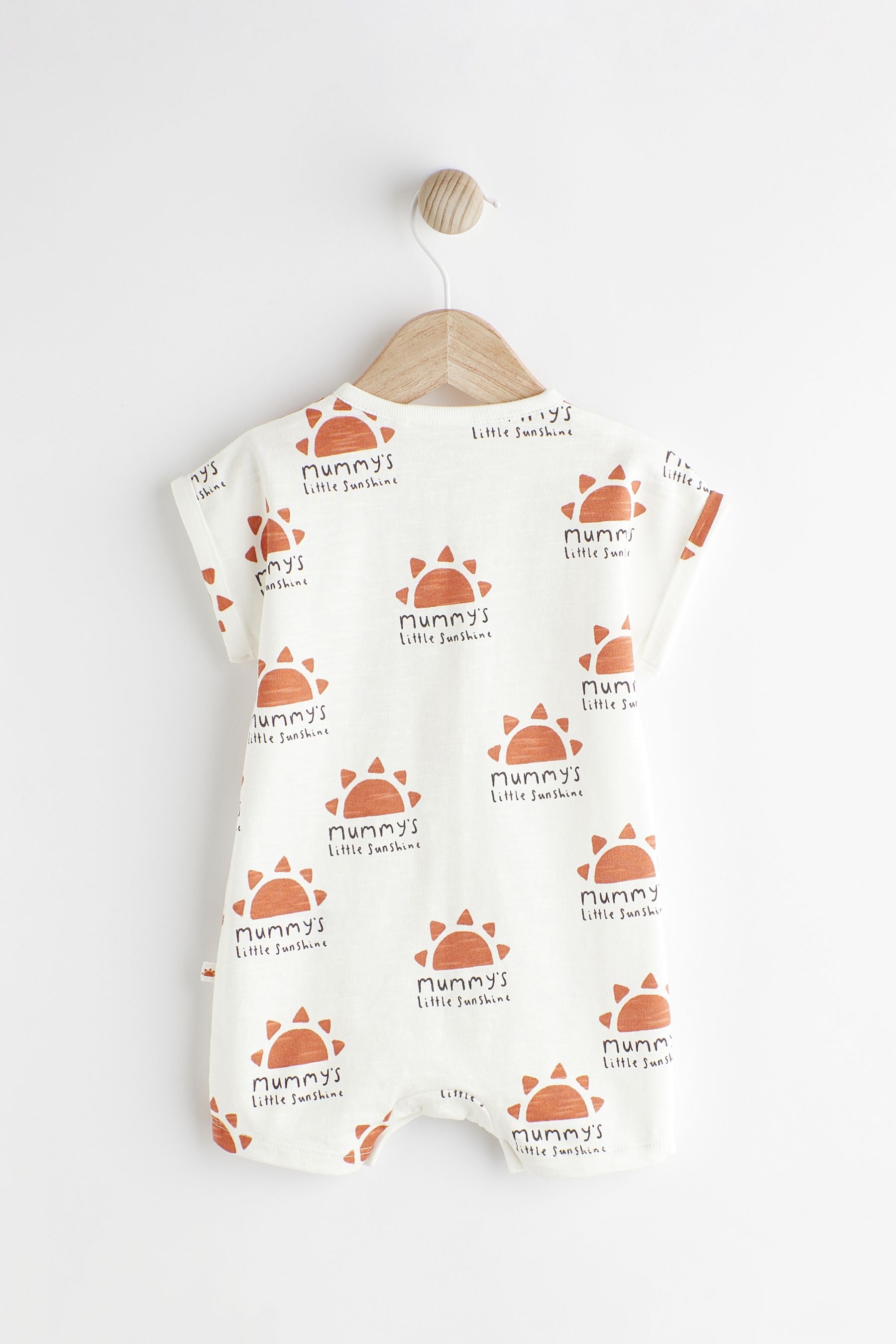 Mummy Sunshine/Cream Baby Jersey Romper (0-18mths)