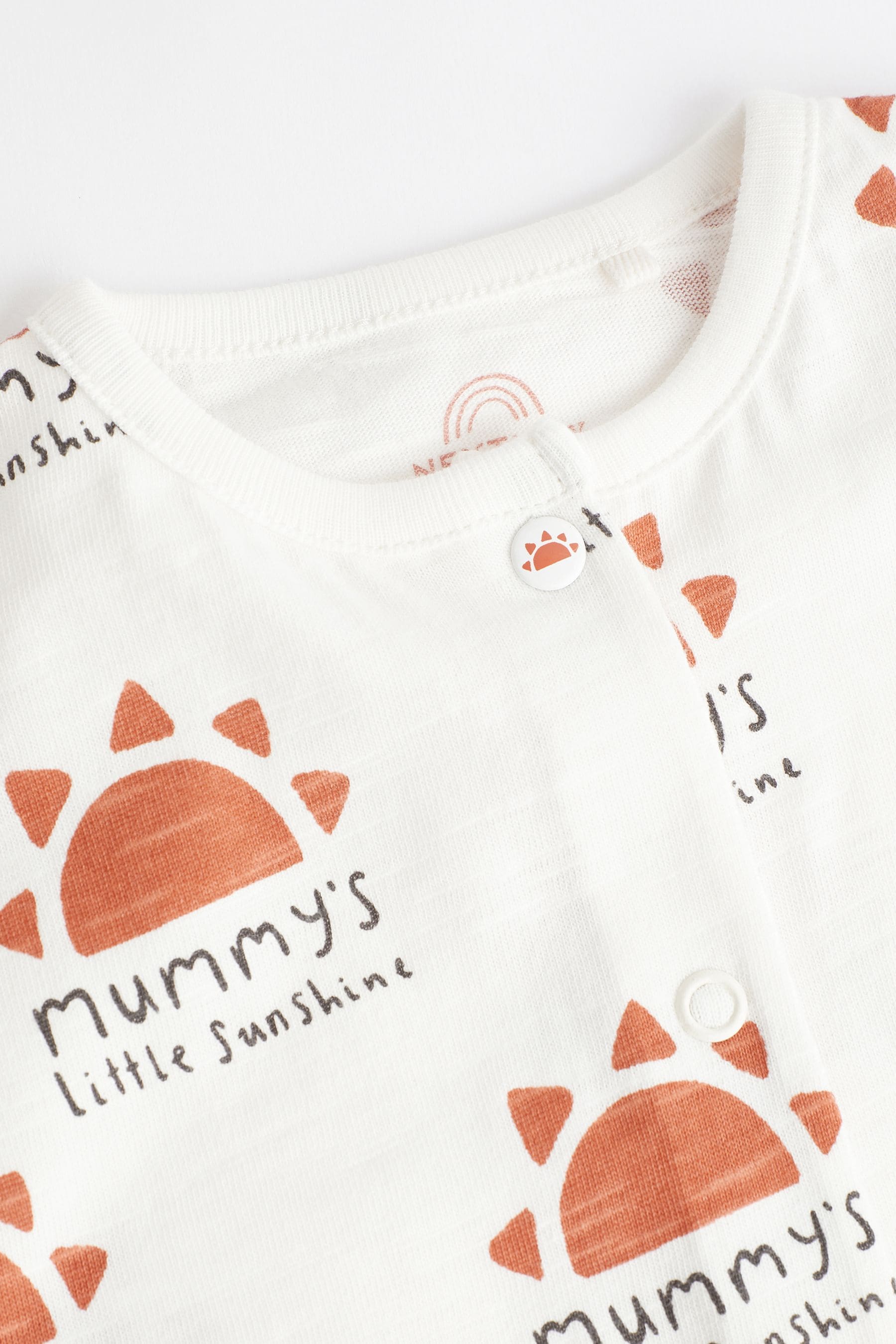 Mummy Sunshine/Cream Baby Jersey Romper (0-18mths)