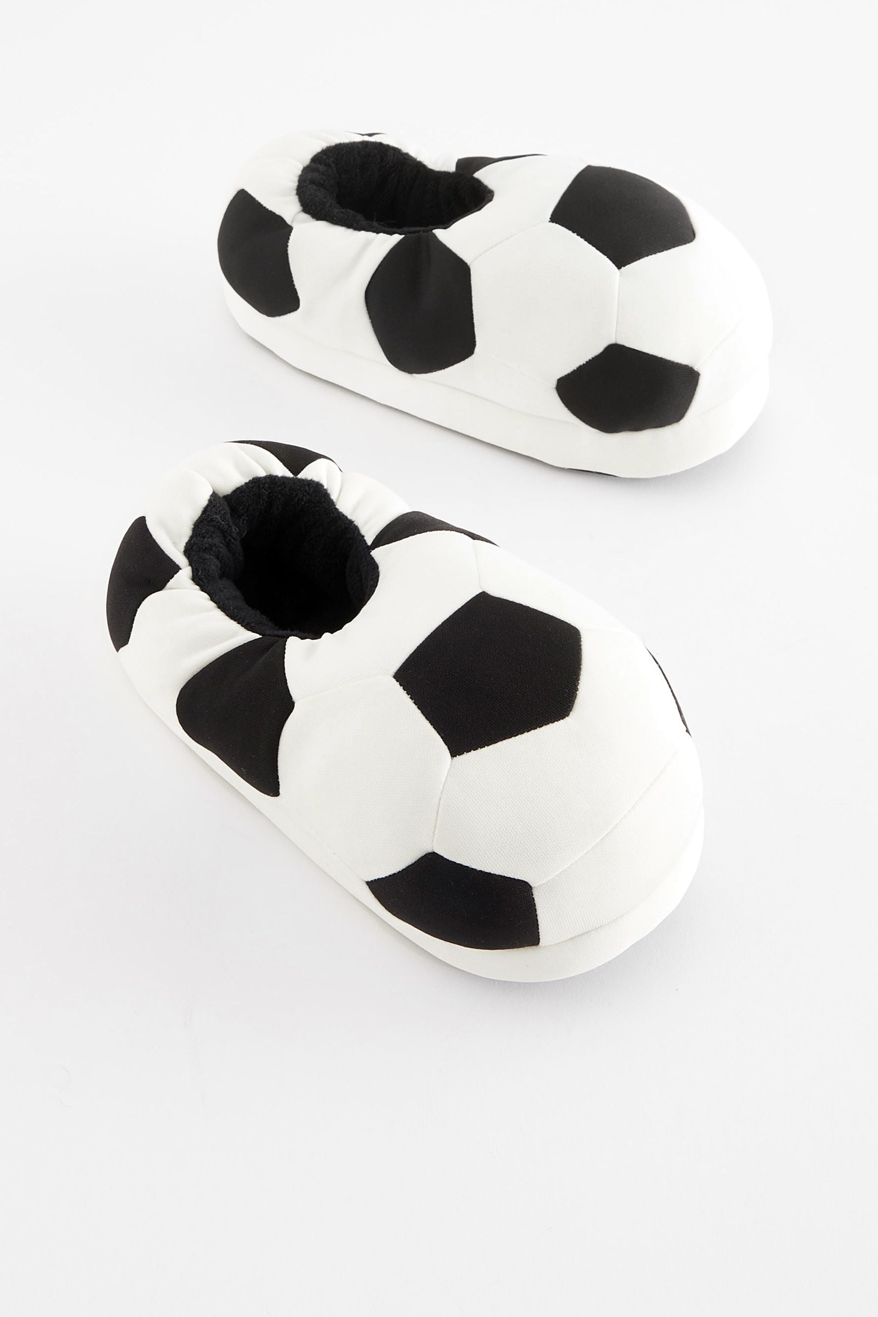 Black/White Football 3D Novelty Slippers