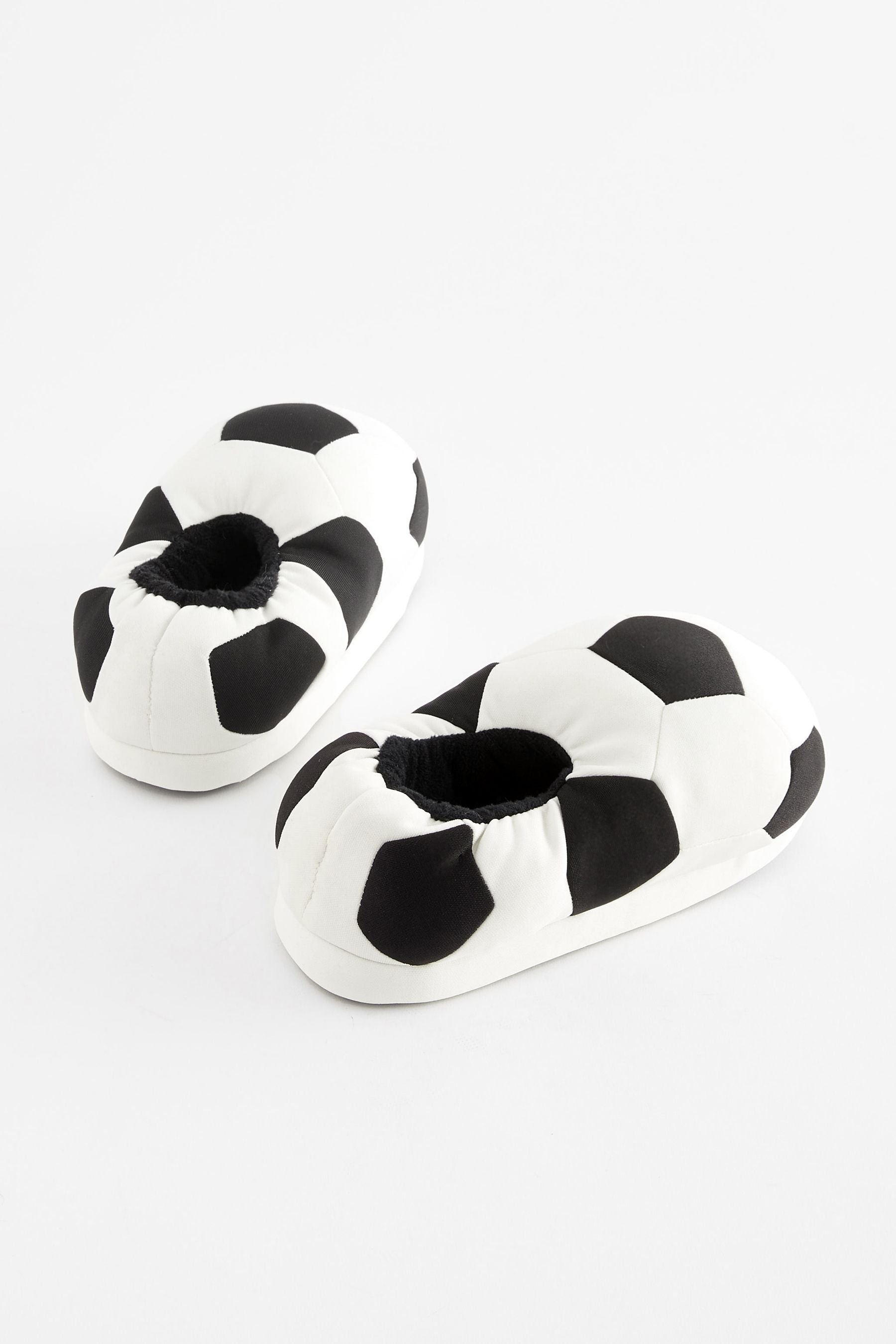 Black/White Football 3D Novelty Slippers