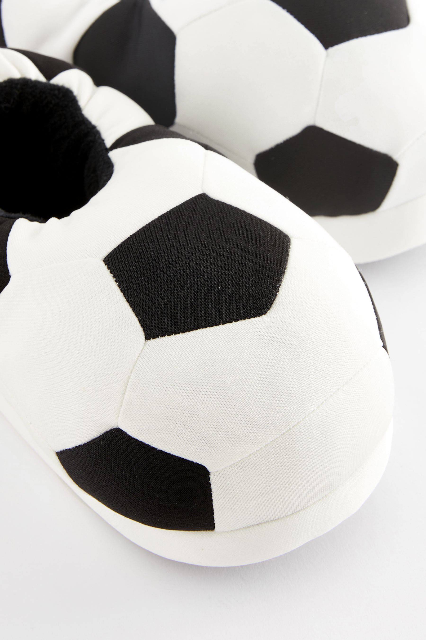 Black/White Football 3D Novelty Slippers