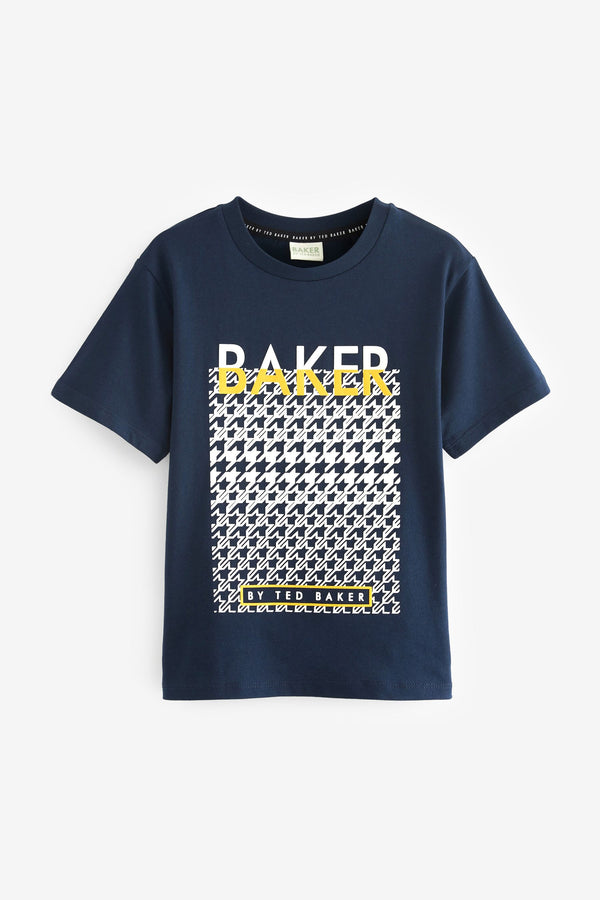 Navy Baker by Ted Baker Geometric T-Shirt