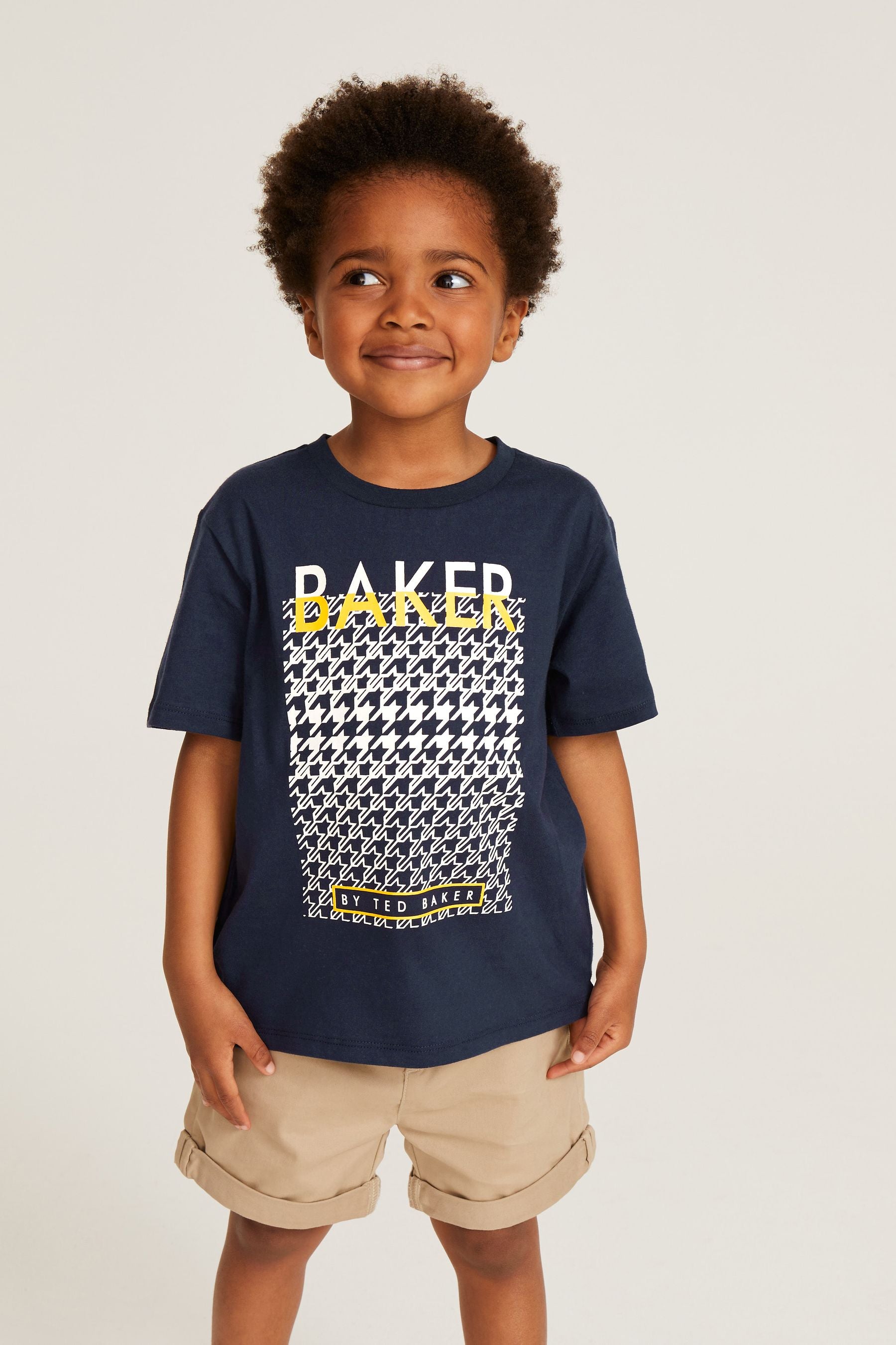 Navy Baker by Ted Baker Geometric T-Shirt