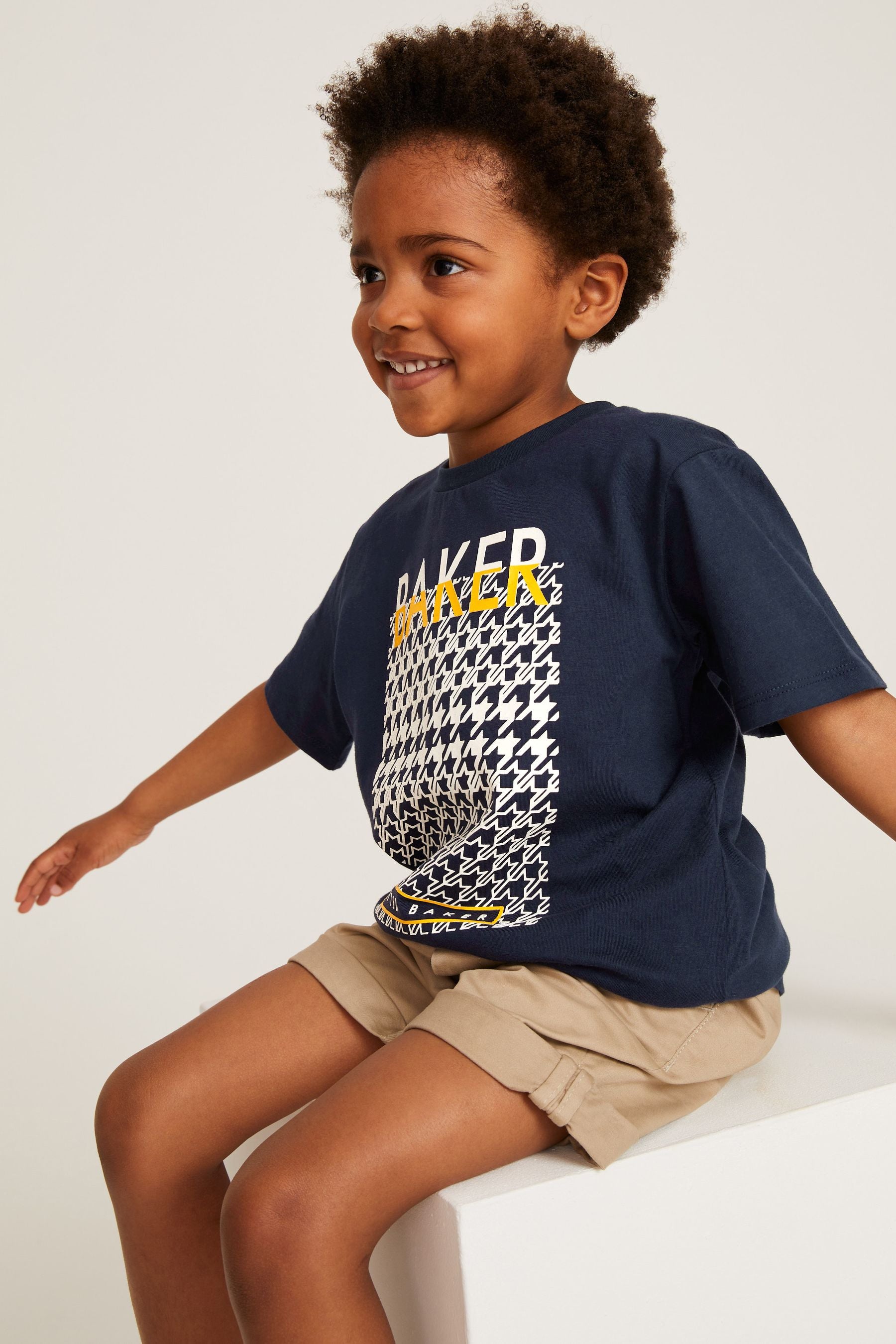 Navy Baker by Ted Baker Geometric T-Shirt