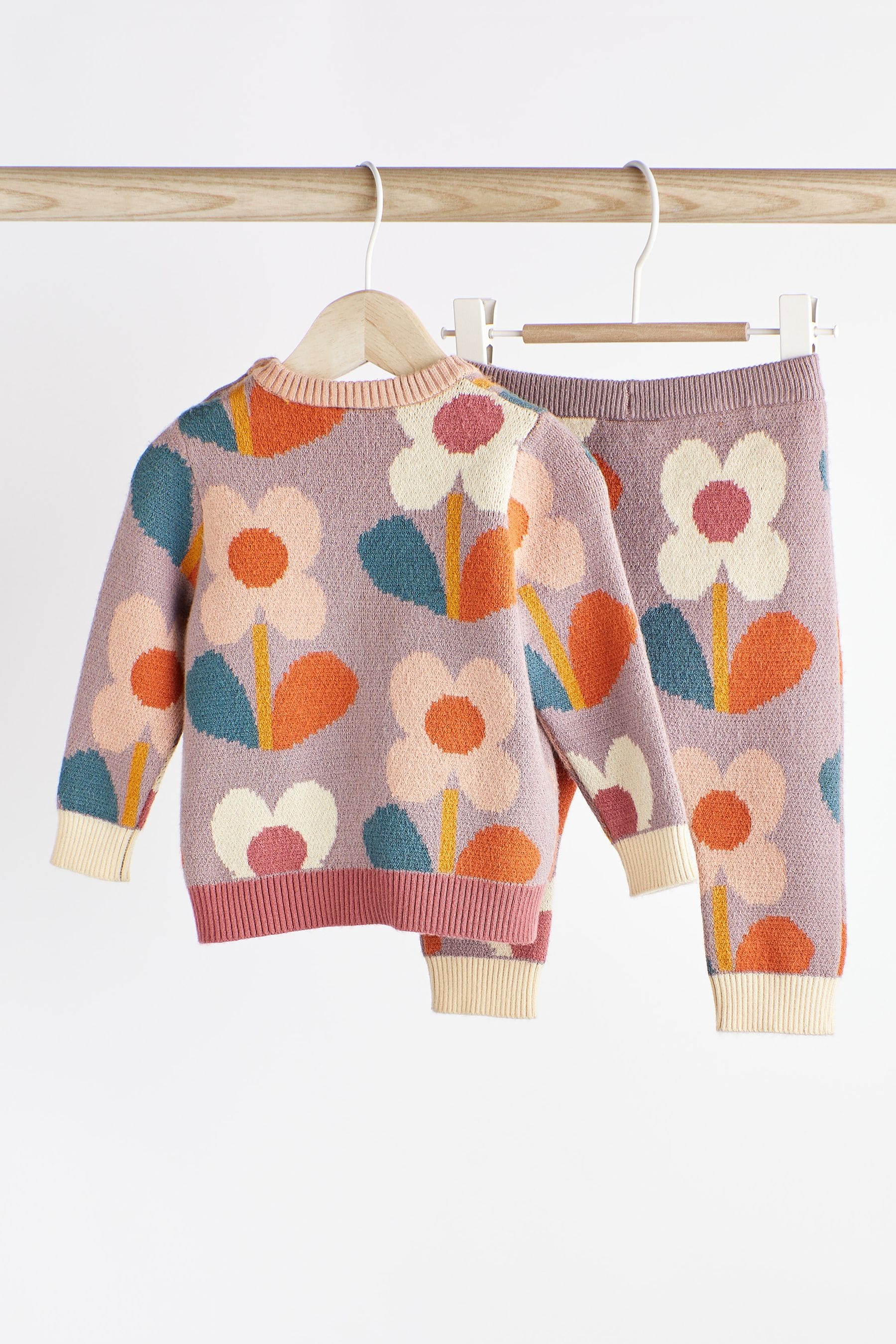 Daisy Bright Knitted Baby 2 Piece Set (0mths-2yrs)