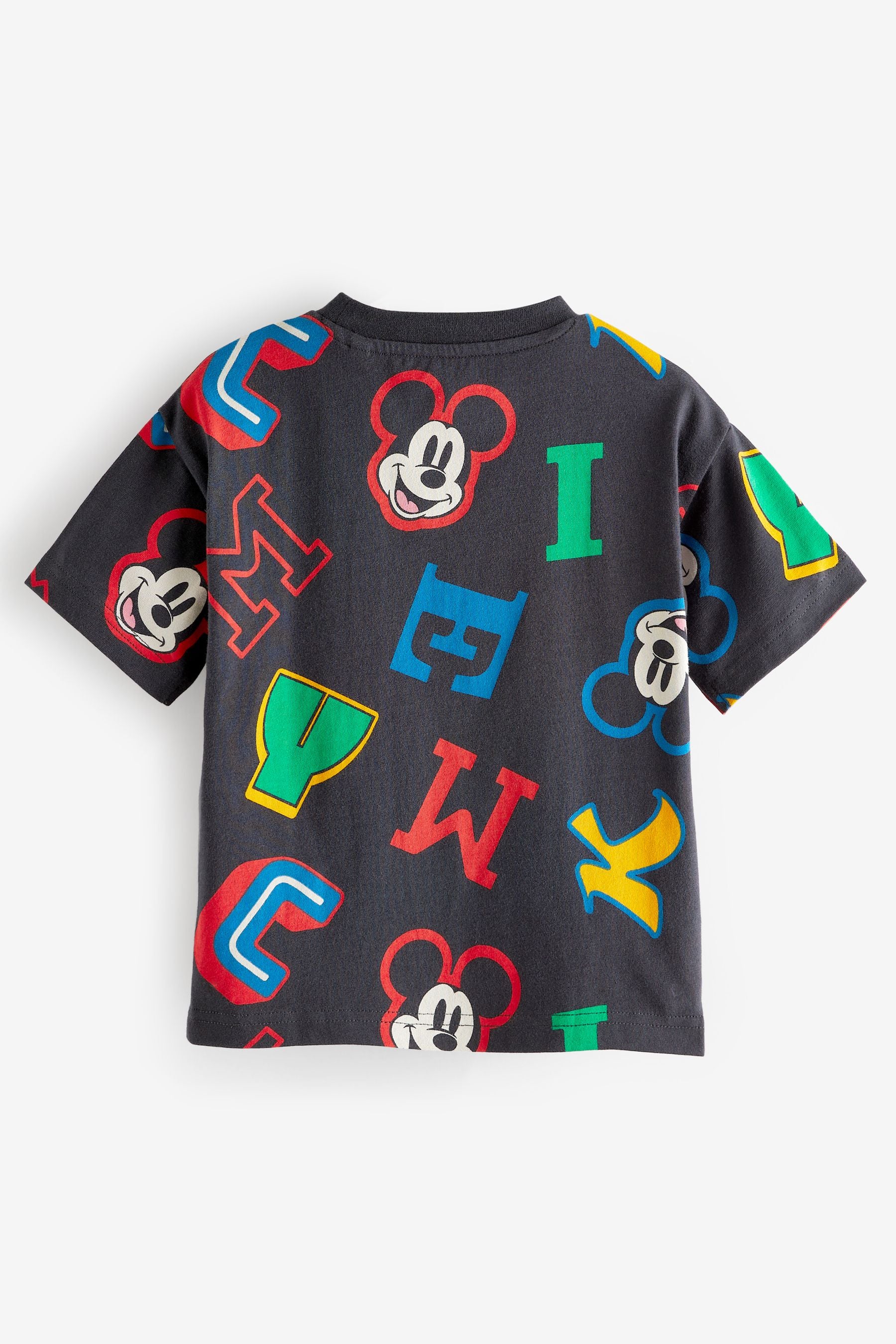 Grey Mickey Printed Short Sleeve T-Shirt (3mths-8yrs)