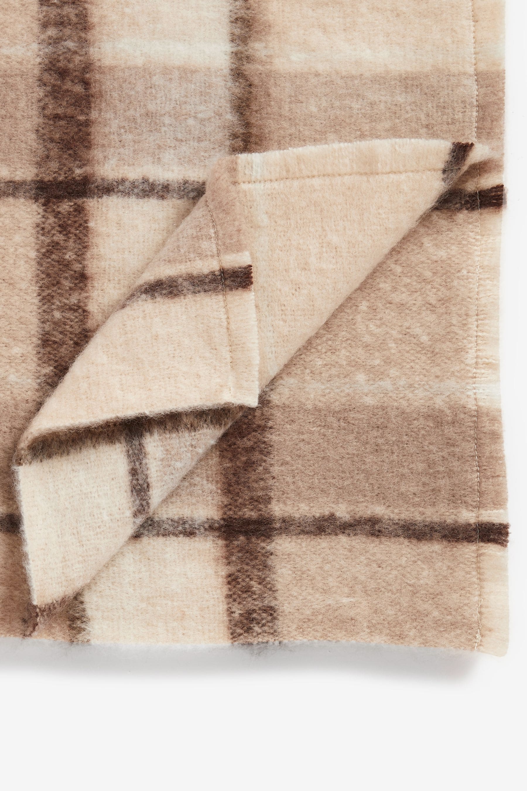 Neutral Check Soft Brushed Scarf (3-16yrs)