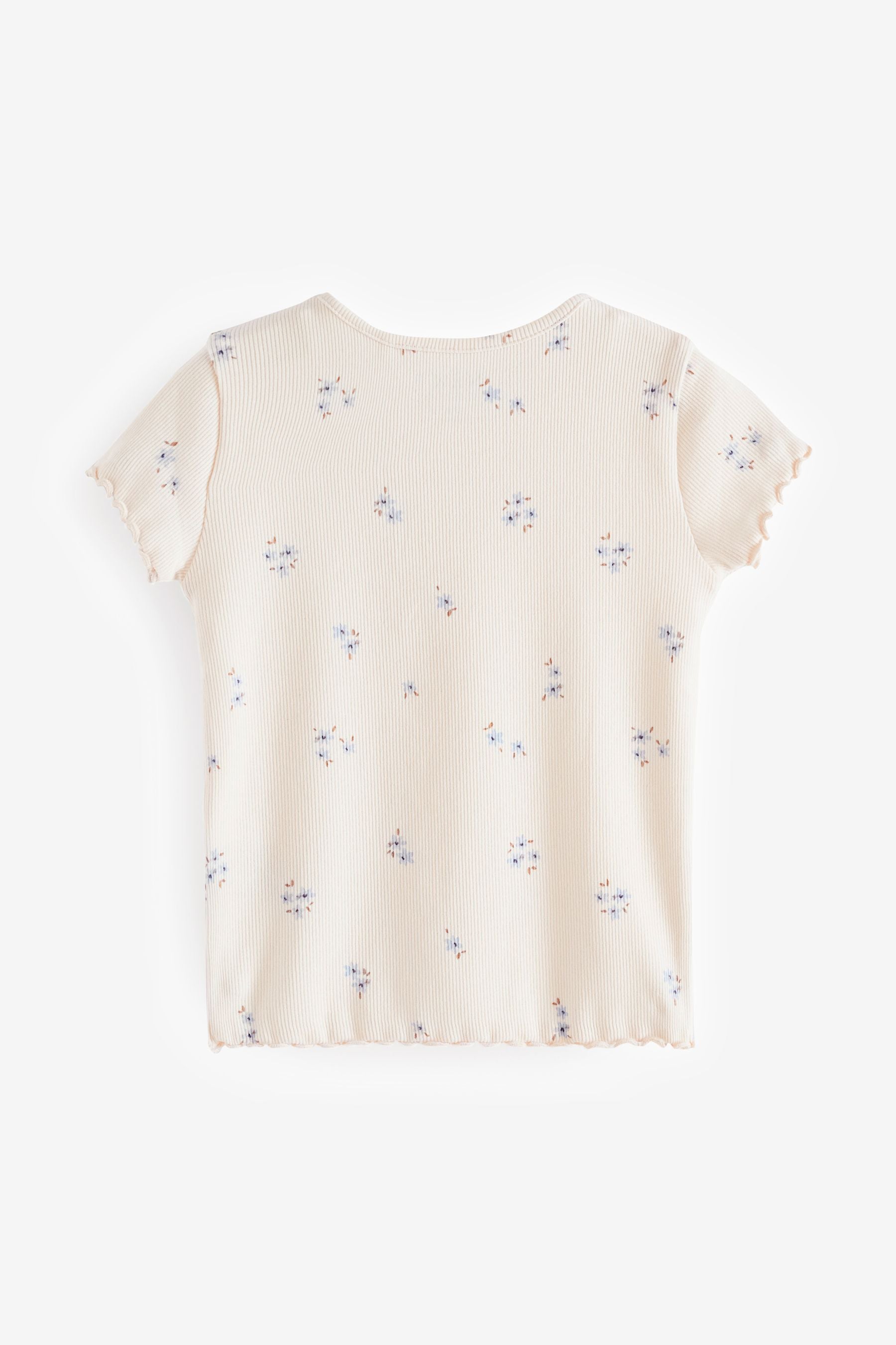 Ditsy Floral Short Sleeve Rib Top (3mths-7yrs)