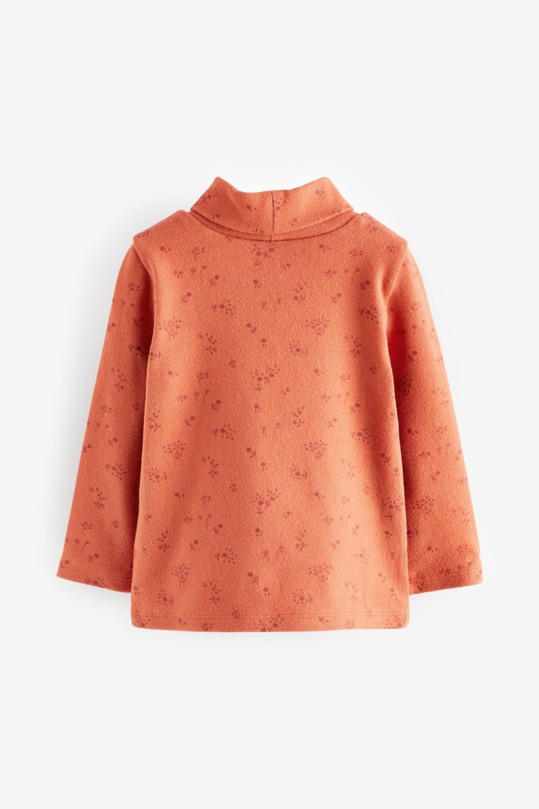 Pumpkin Orange Roll Neck Top (3mths-7yrs)