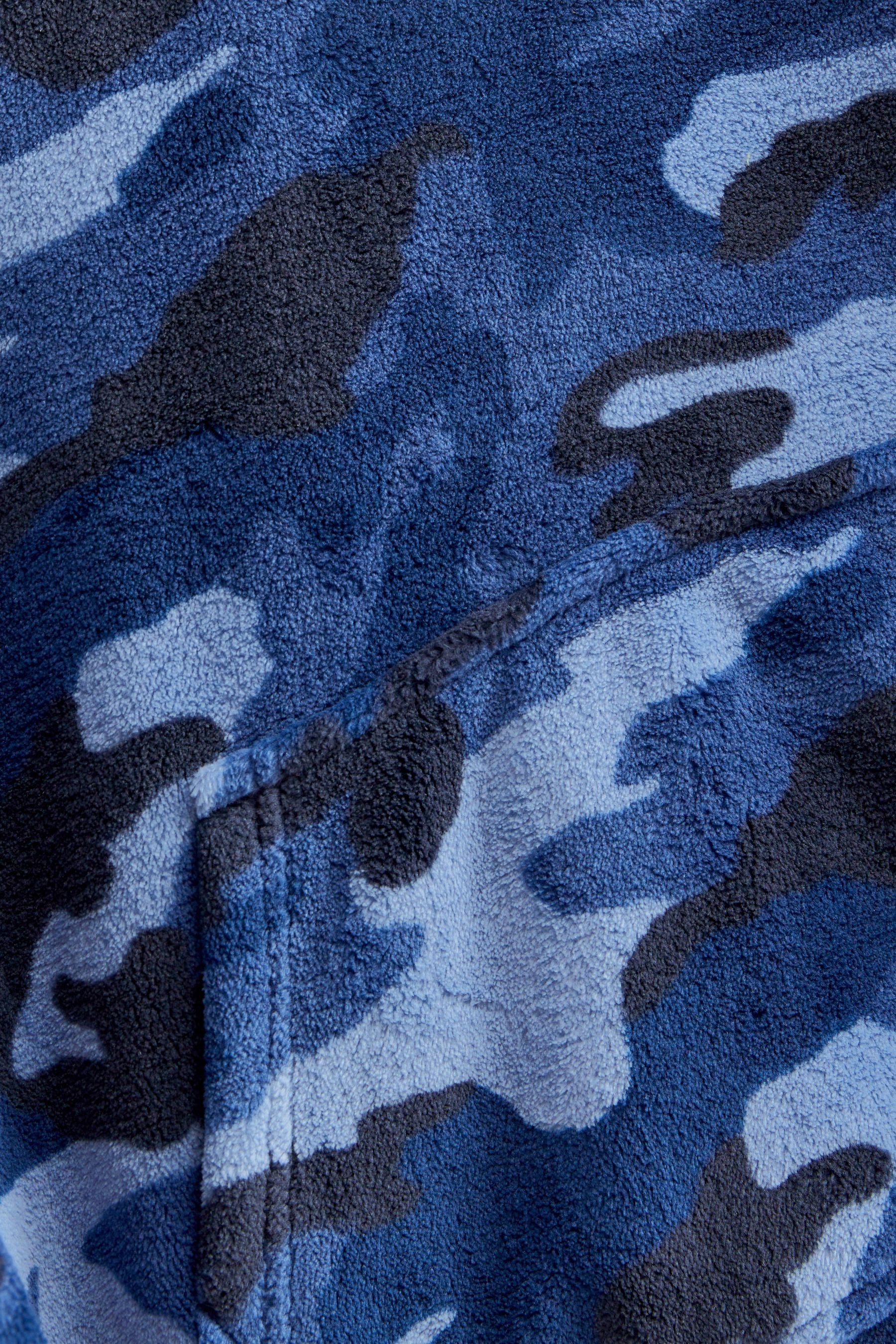 Navy Blue Camouflage Hooded Blanket (3-16yrs)