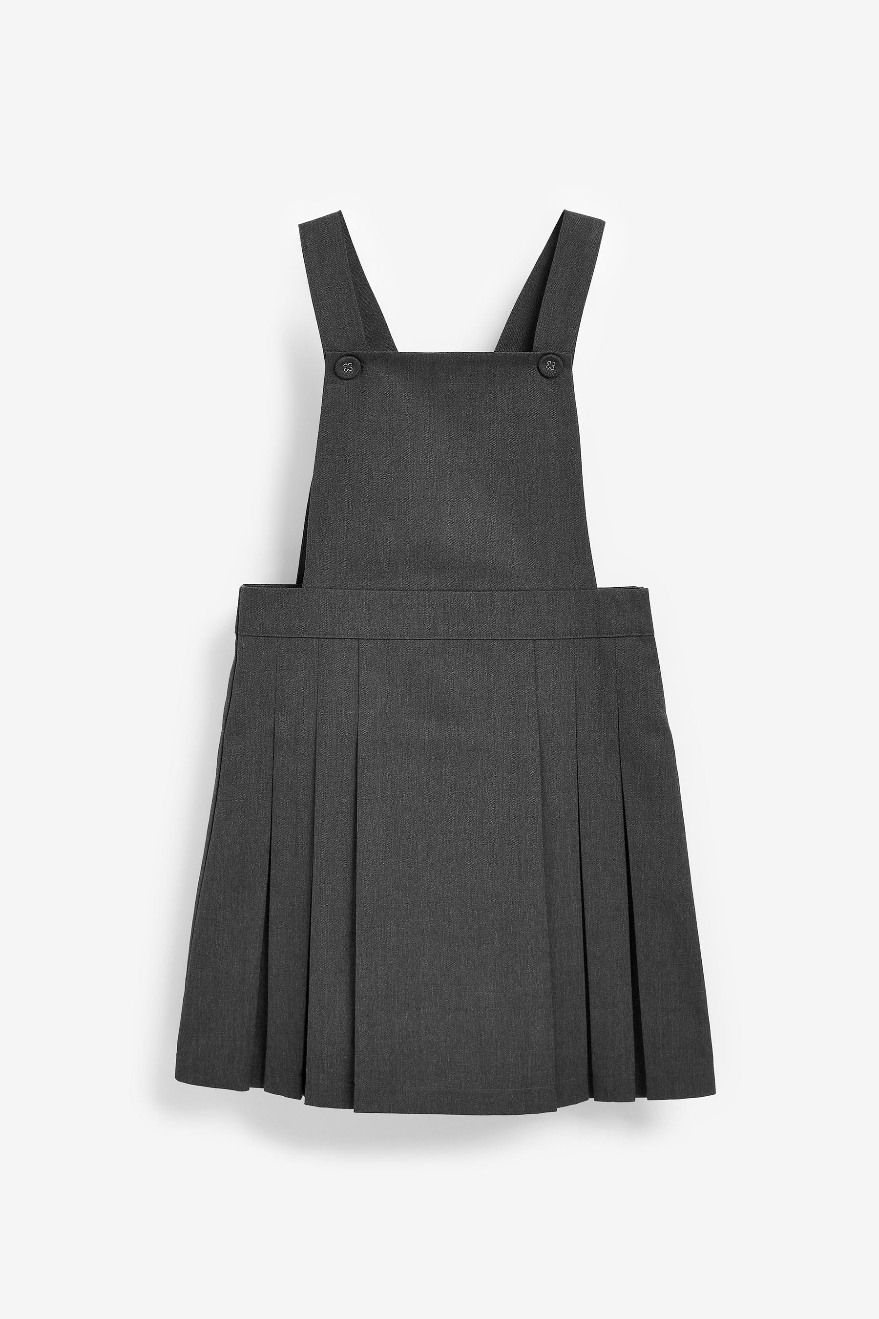 Grey Pleated Tabard Pinafore School Dress (3-14yrs)