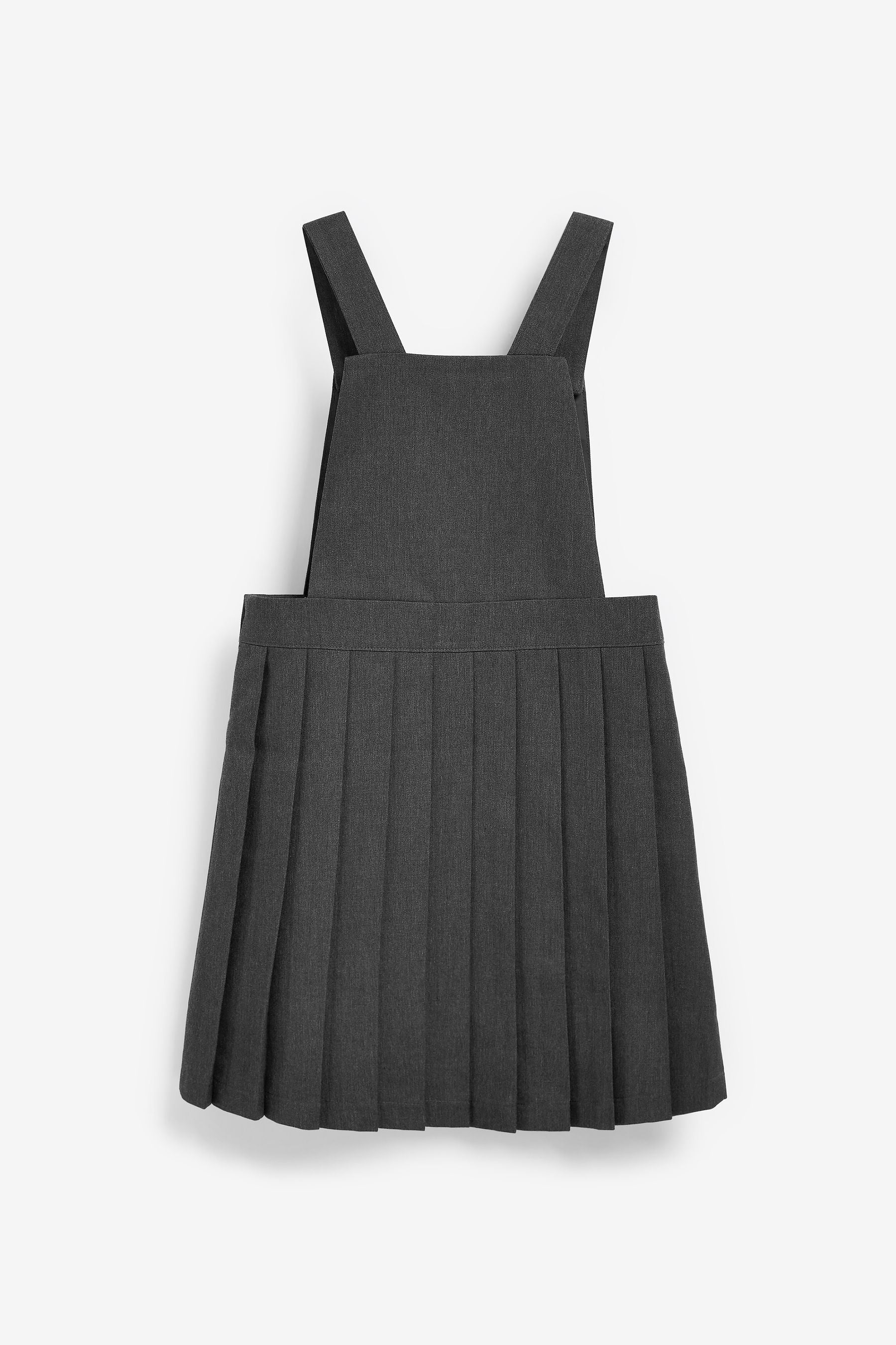 Grey Pleated Tabard Pinafore School Dress (3-14yrs)