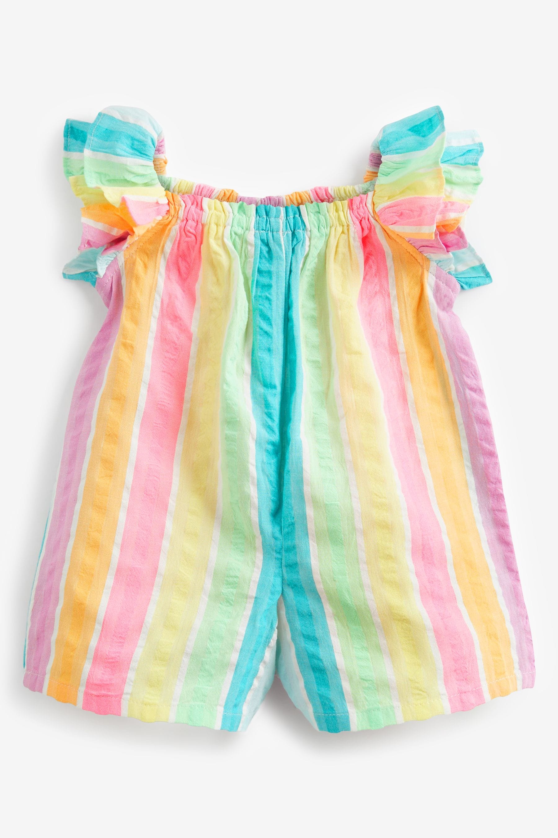 Bright Rainbow Frill Sleeve Playsuit (3mths-7yrs)