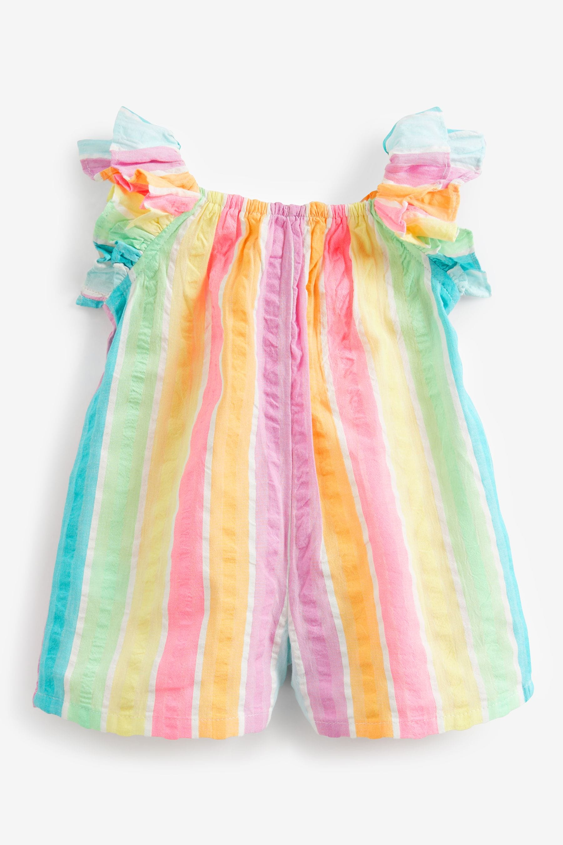 Bright Rainbow Frill Sleeve Playsuit (3mths-7yrs)