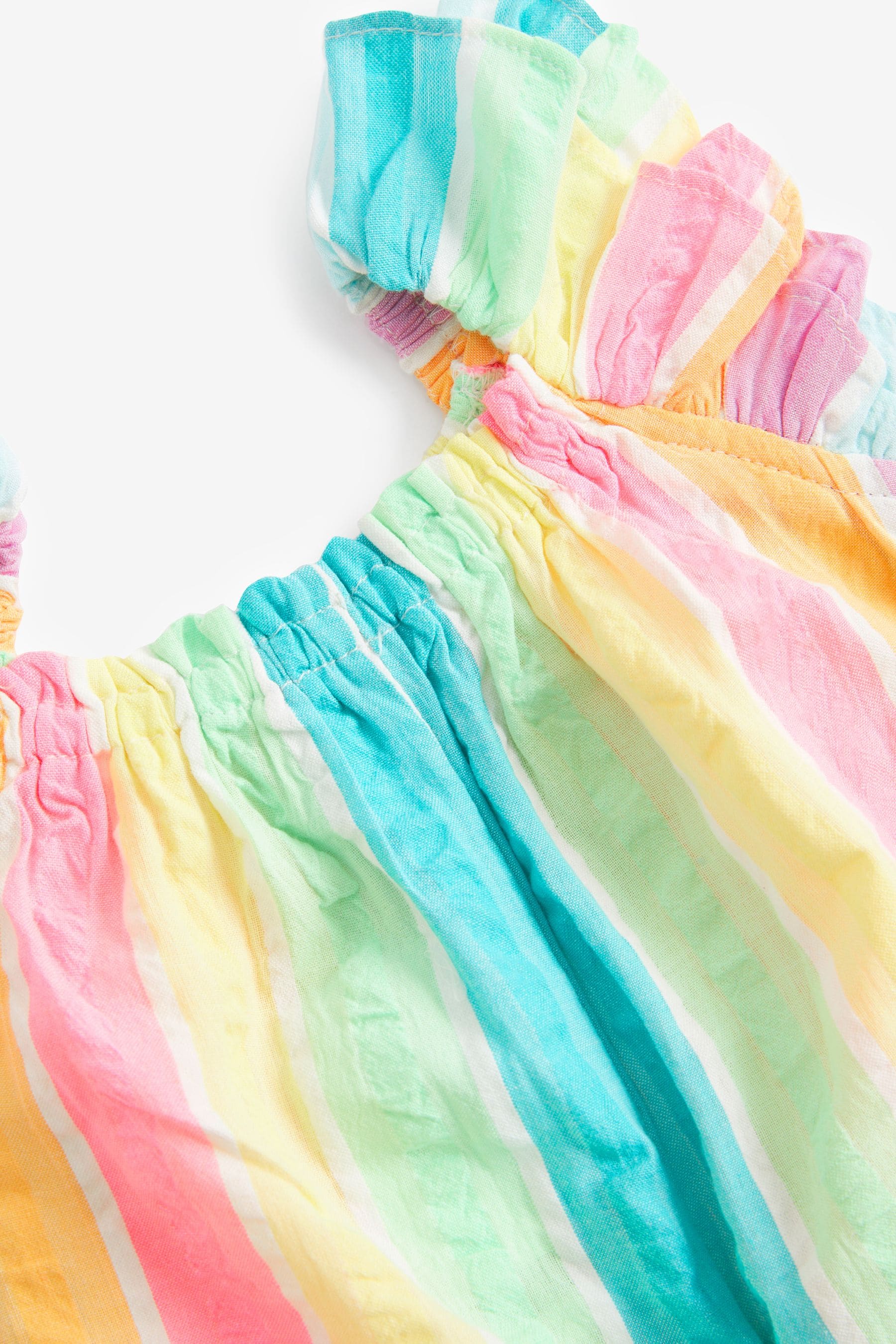 Bright Rainbow Frill Sleeve Playsuit (3mths-7yrs)