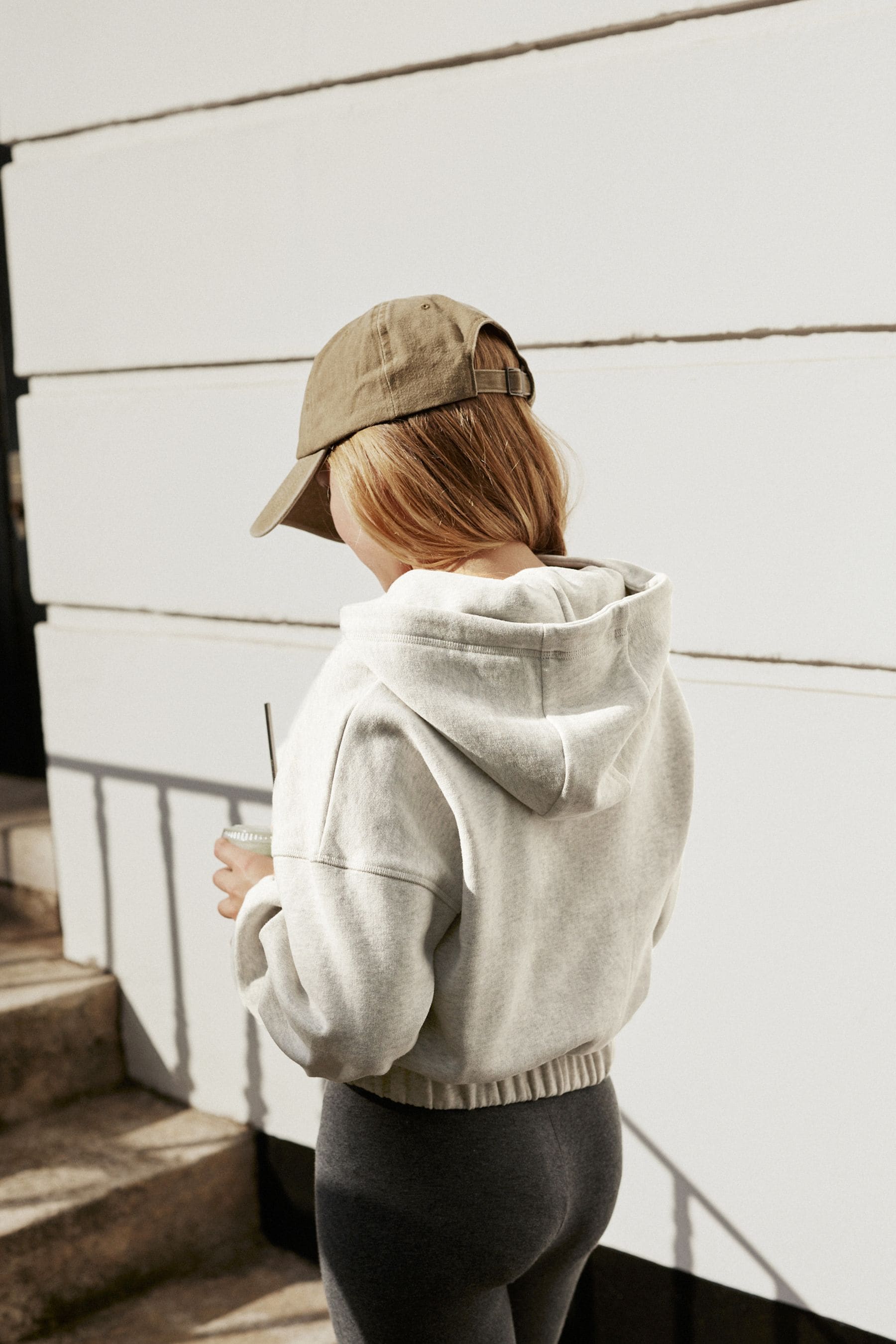 Grey Marl Cropped Drawstring Waist Hoodie (3-16yrs)