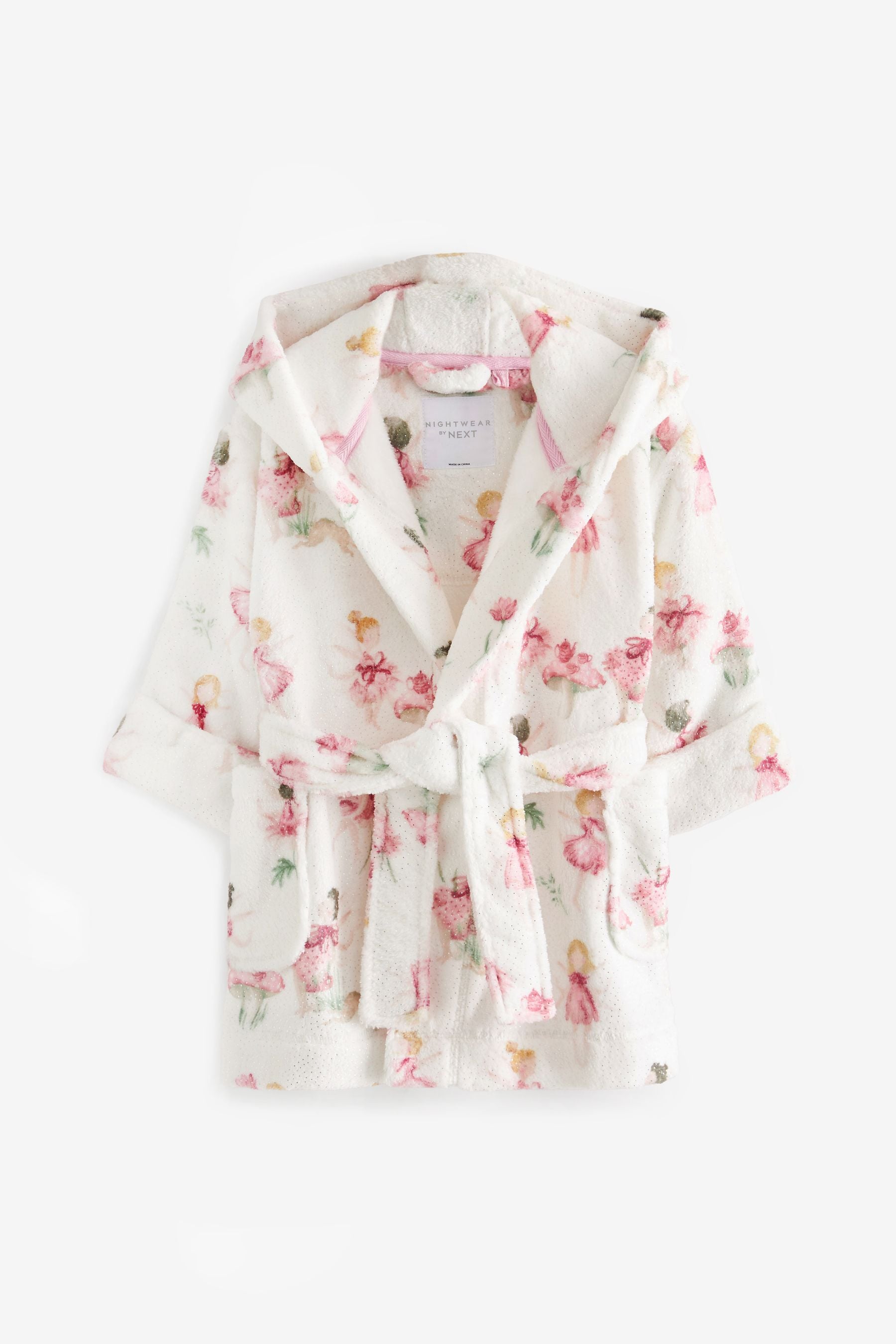 Pink/Cream Cosy Fairy Print Dressing Gown (9mths-8yrs)