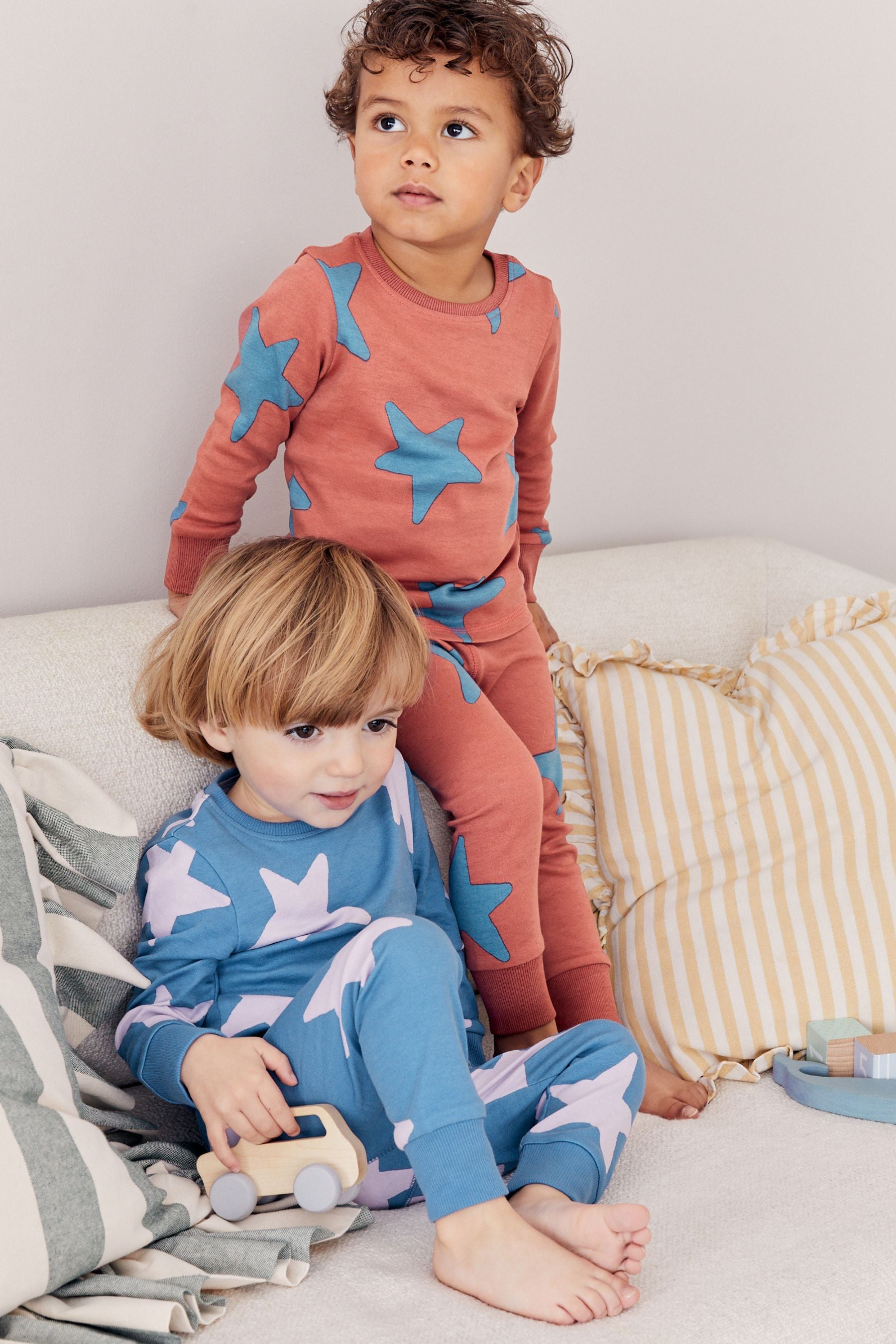 Multi Stars Snuggle Pyjamas 3 Pack (9mths-8yrs)