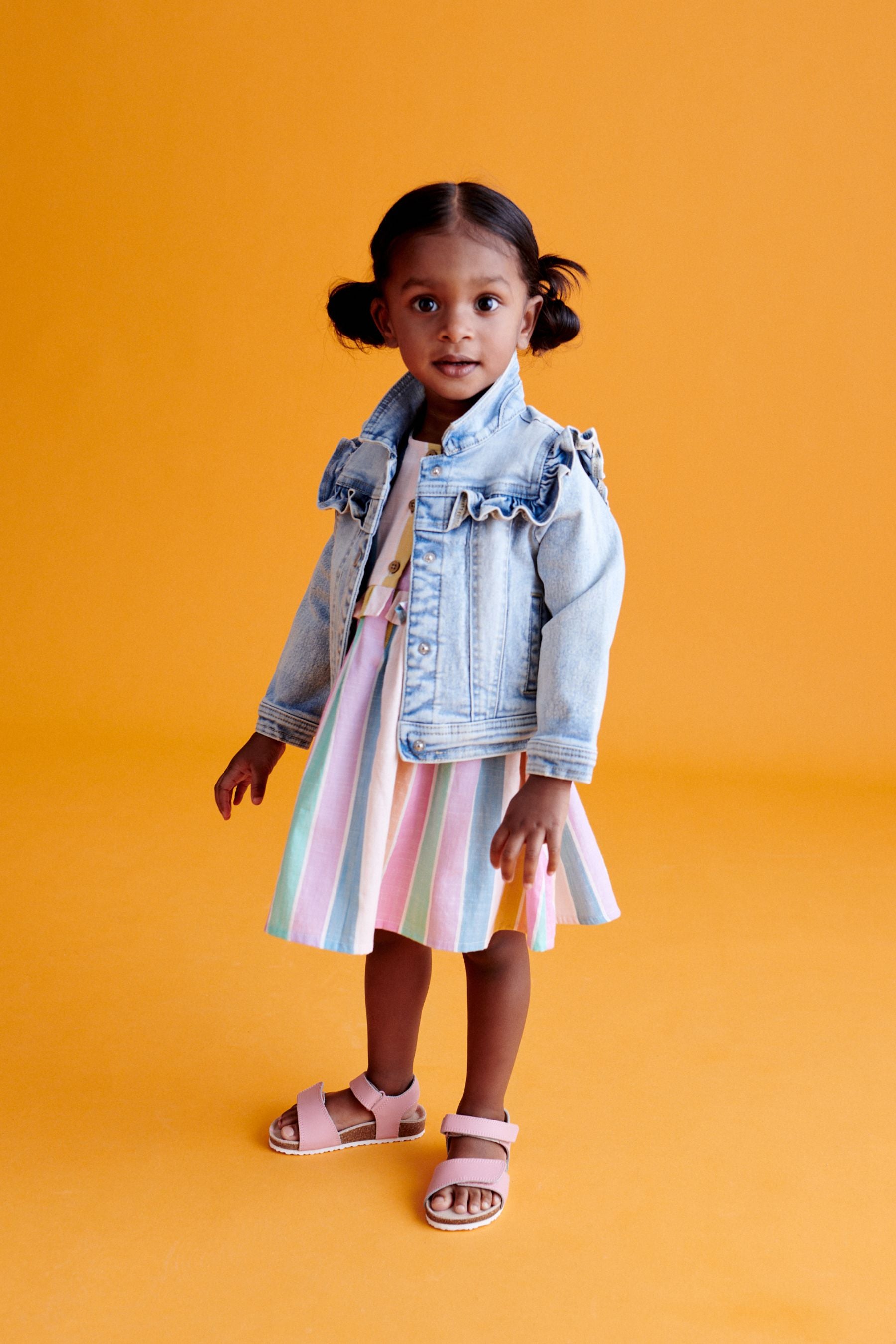 Mid Blue Denim Frill Jacket (3mths-7yrs)