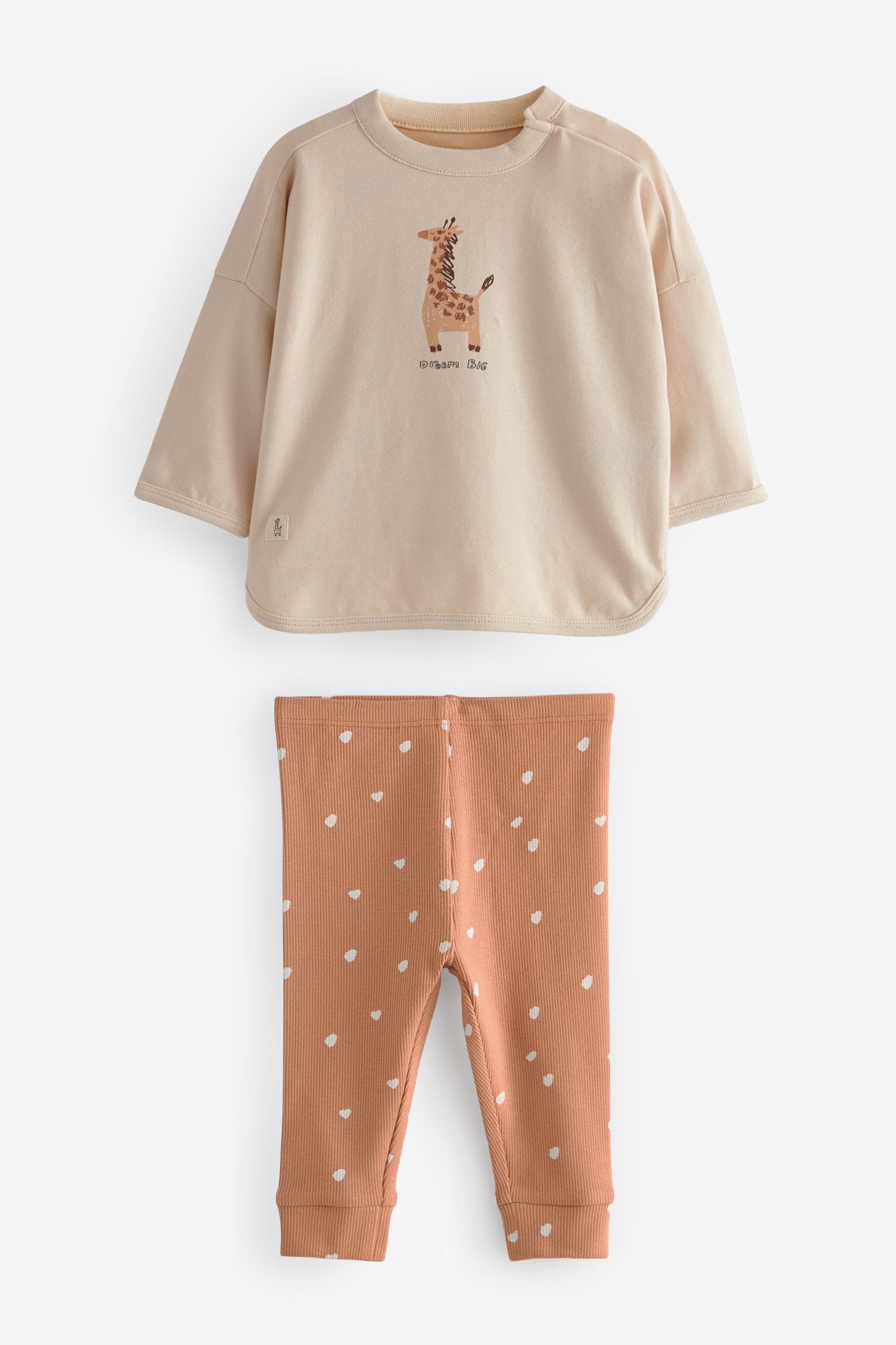 Neutral Safari Baby T-Shirts And Leggings Set 6 Pack