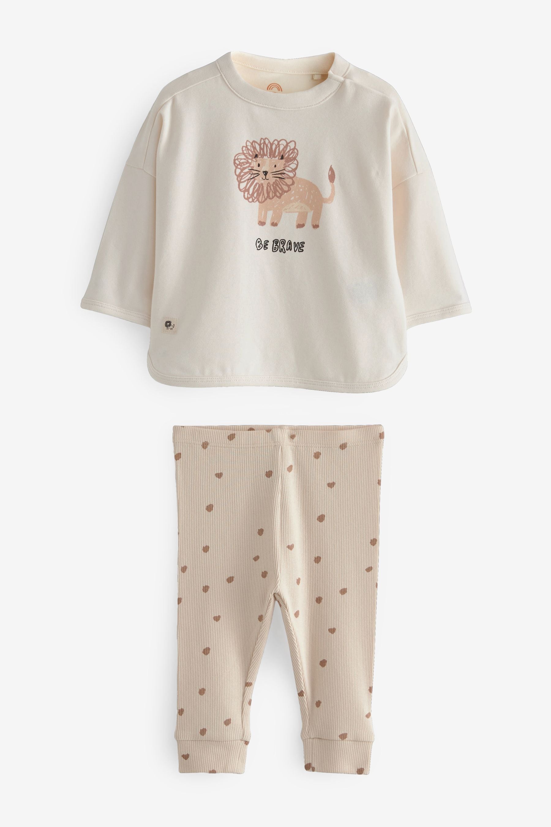 Neutral Safari Baby T-Shirts And Leggings Set 6 Pack