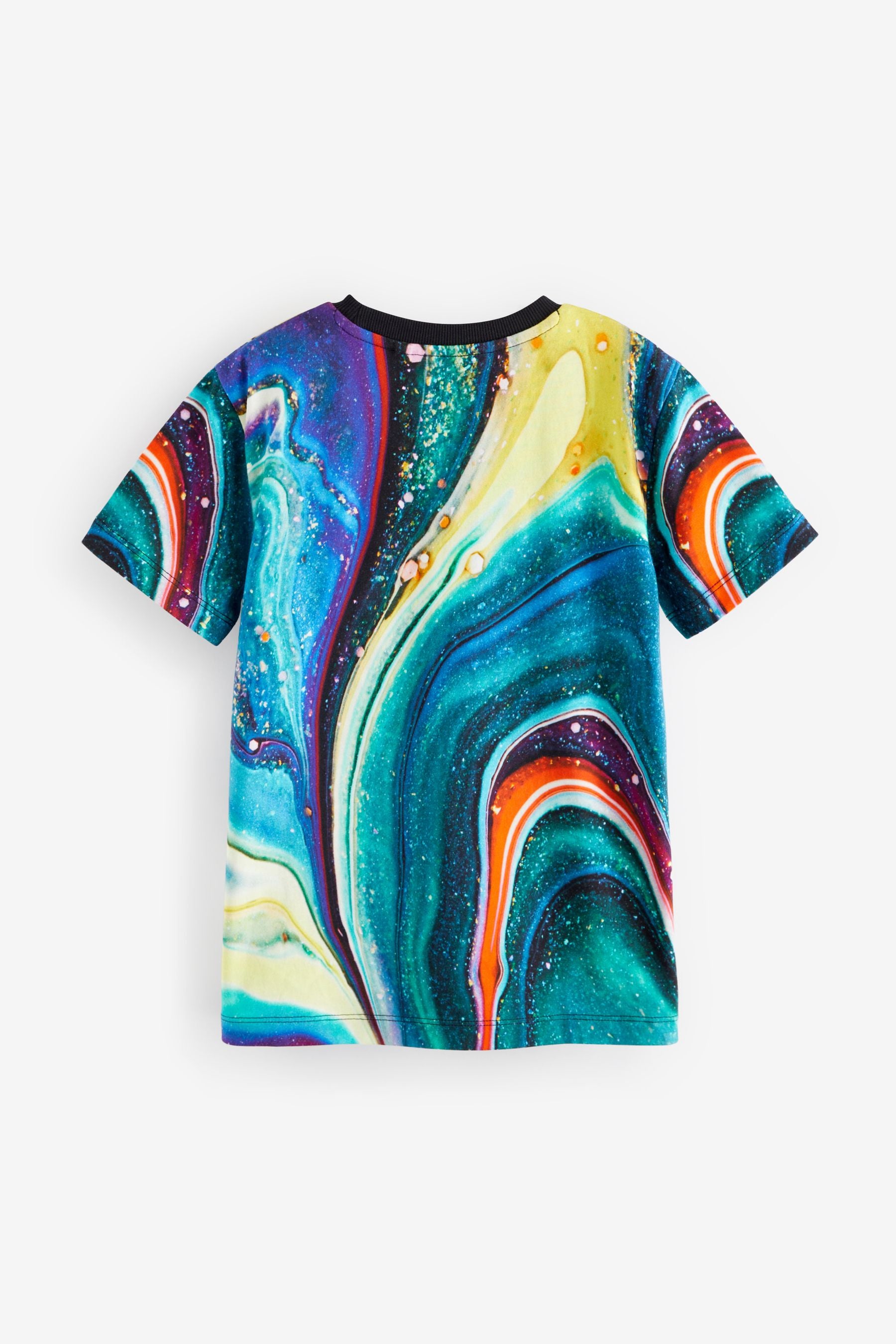 Multi Blue All-Over Print Short Sleeve T-Shirt (3-16yrs)