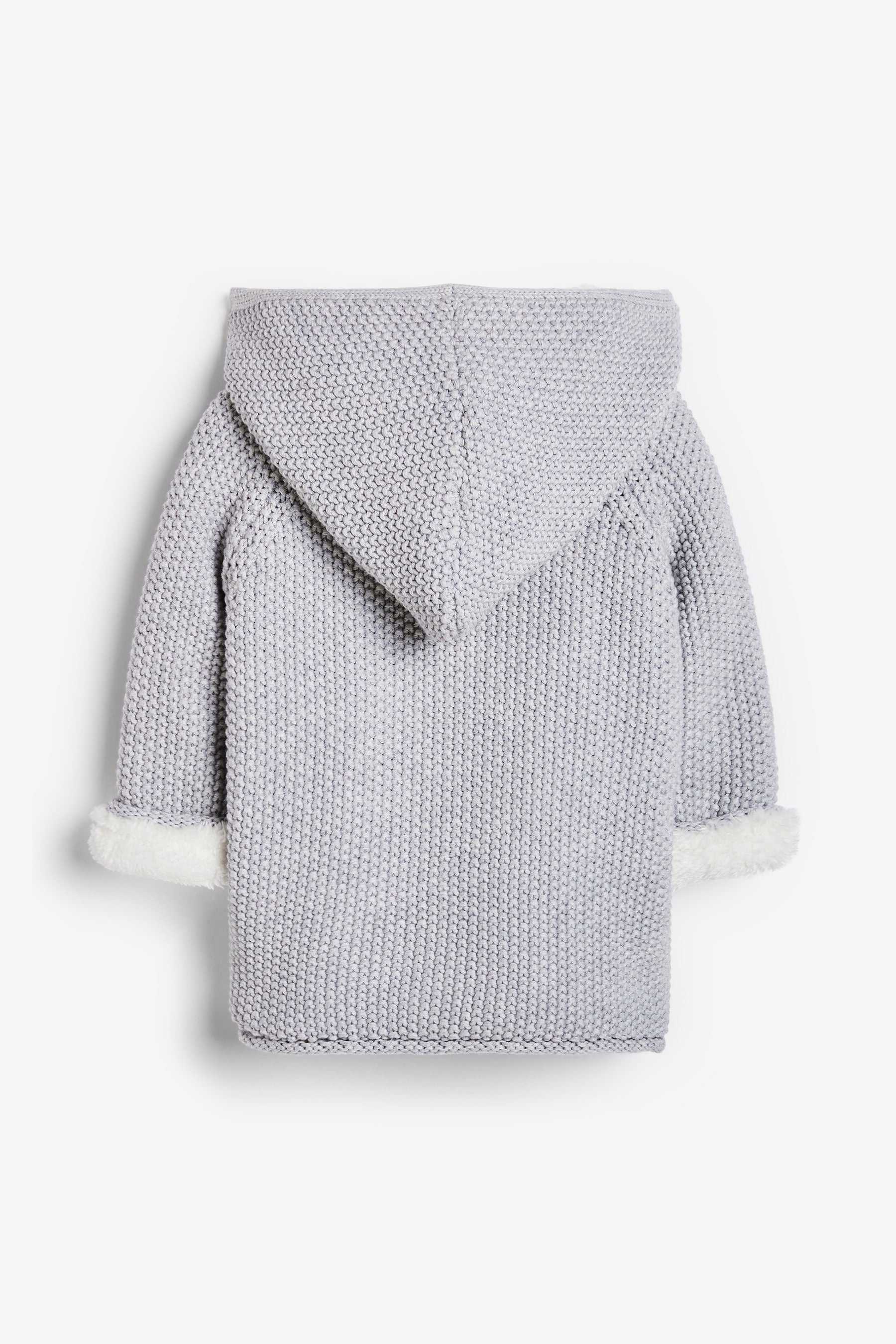 Grey The Little Tailor Baby Plush Lined Pixie Pram Coat