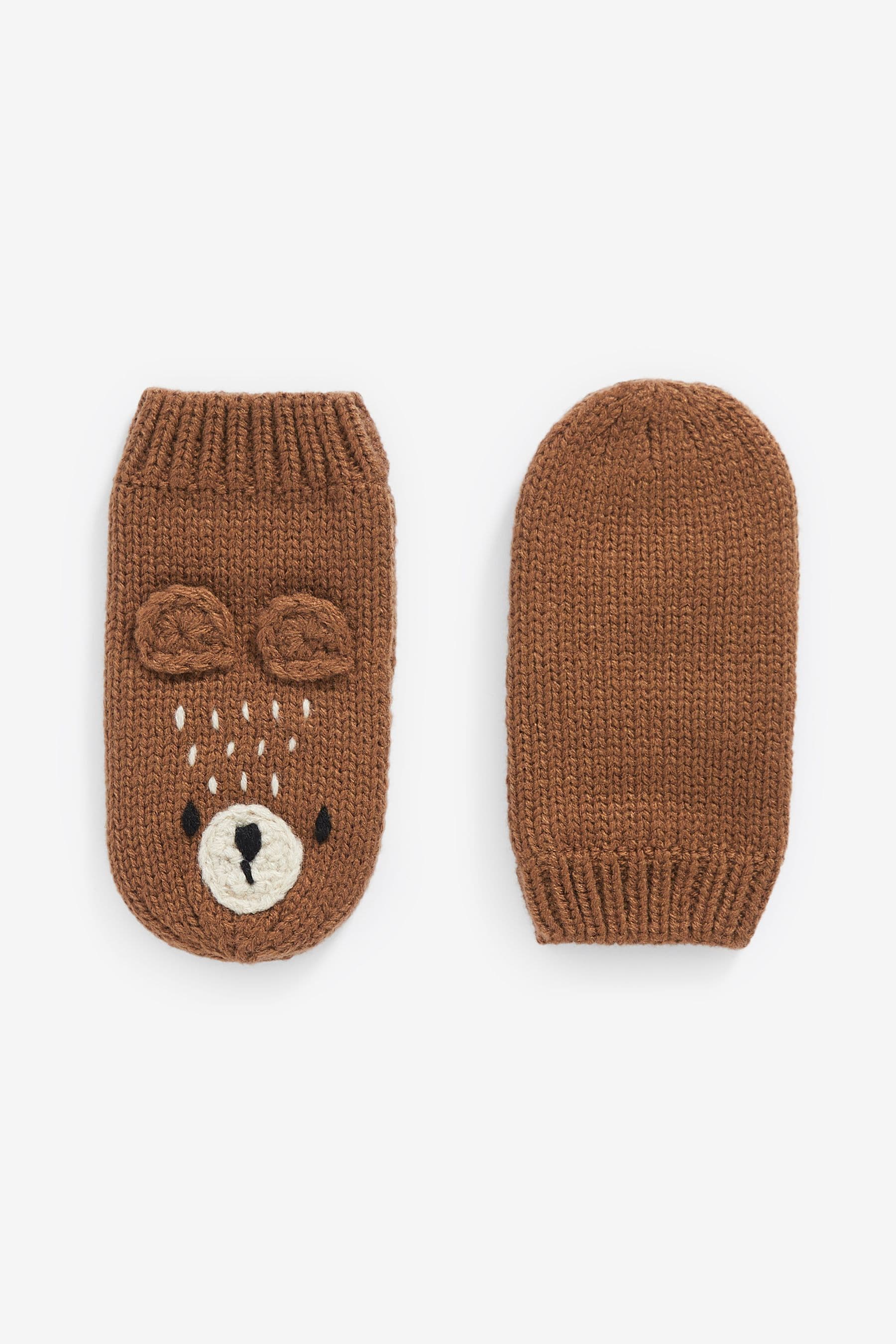 Brown Bear Hat & Mittens Set (3mths-6yrs)