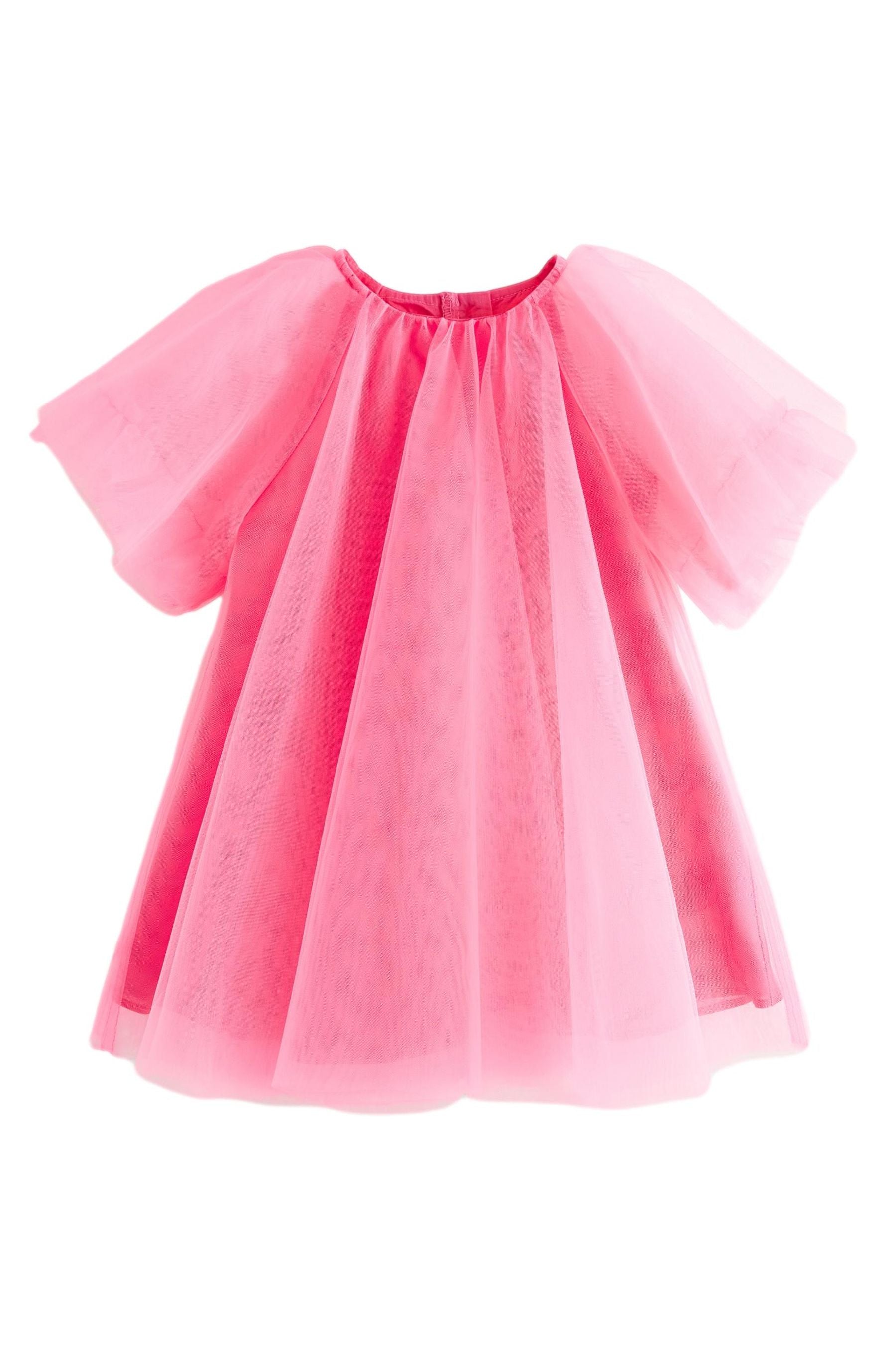 Fluro Pink Mesh Party Dress (3mths-8yrs)