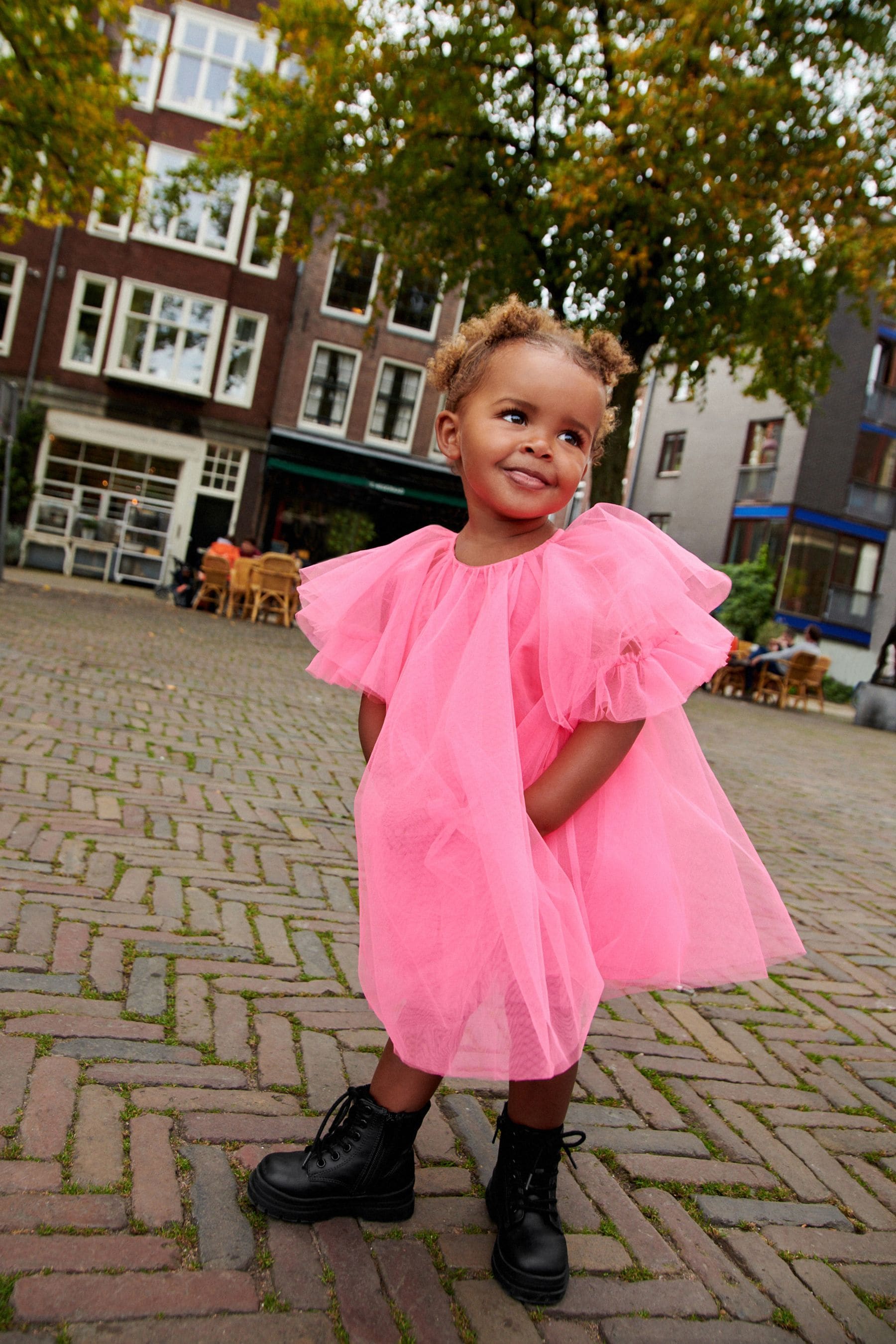 Fluro Pink Mesh Party Dress (3mths-8yrs)